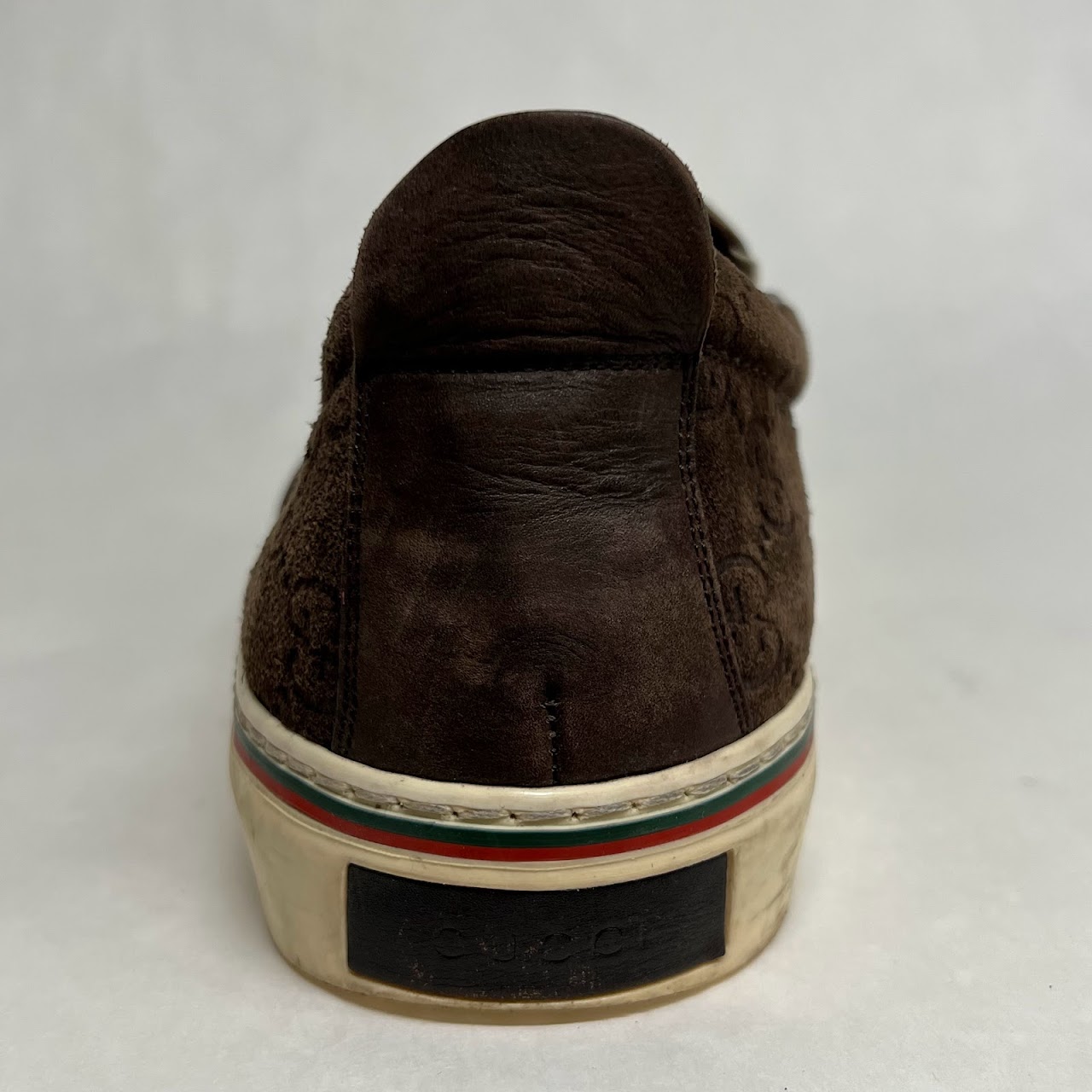 Gucci Suede Monogram Slip On