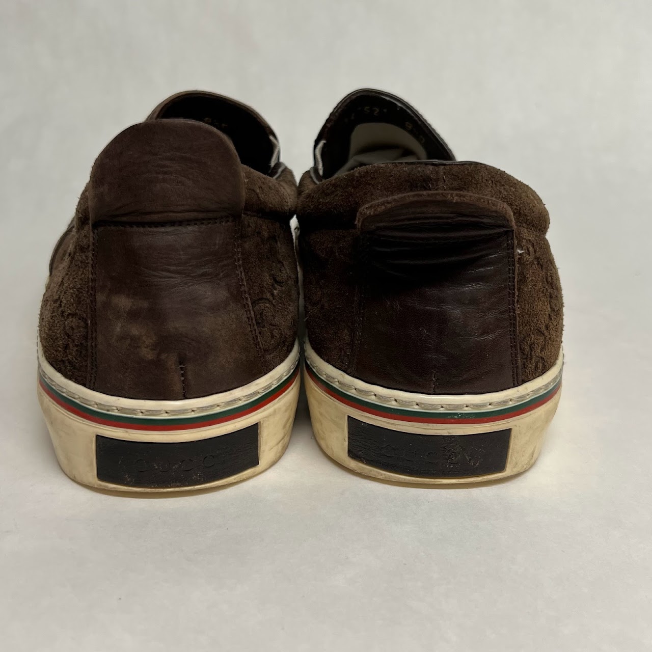 Gucci Suede Monogram Slip On