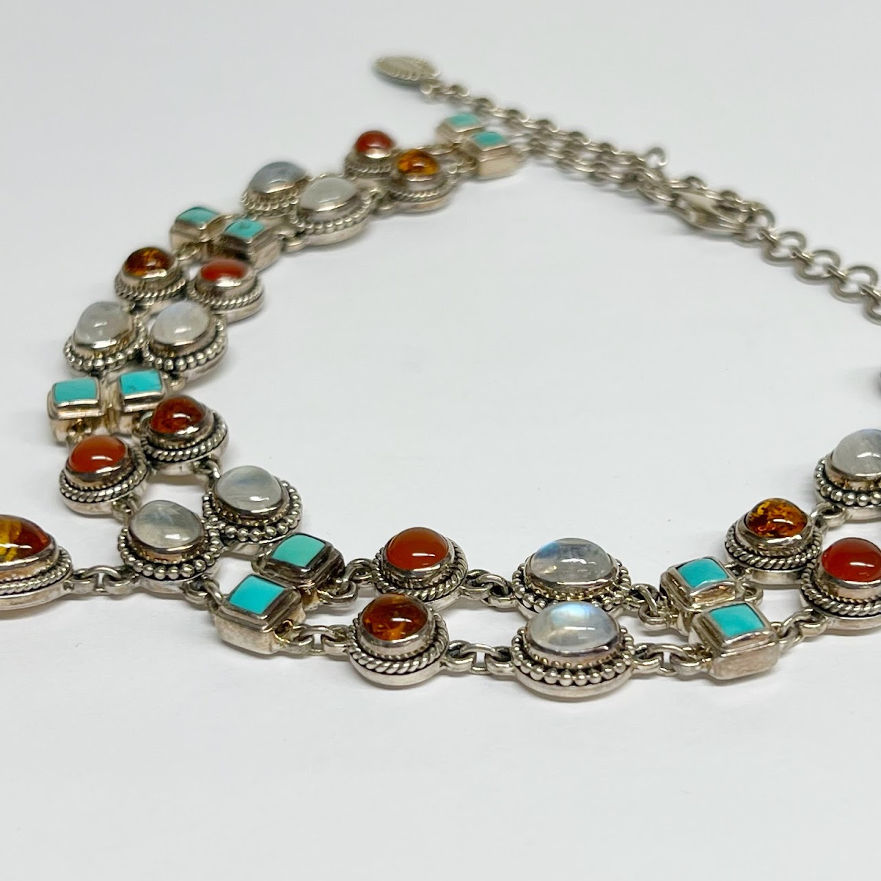 Sterling Silver and Multi Stone Necklace