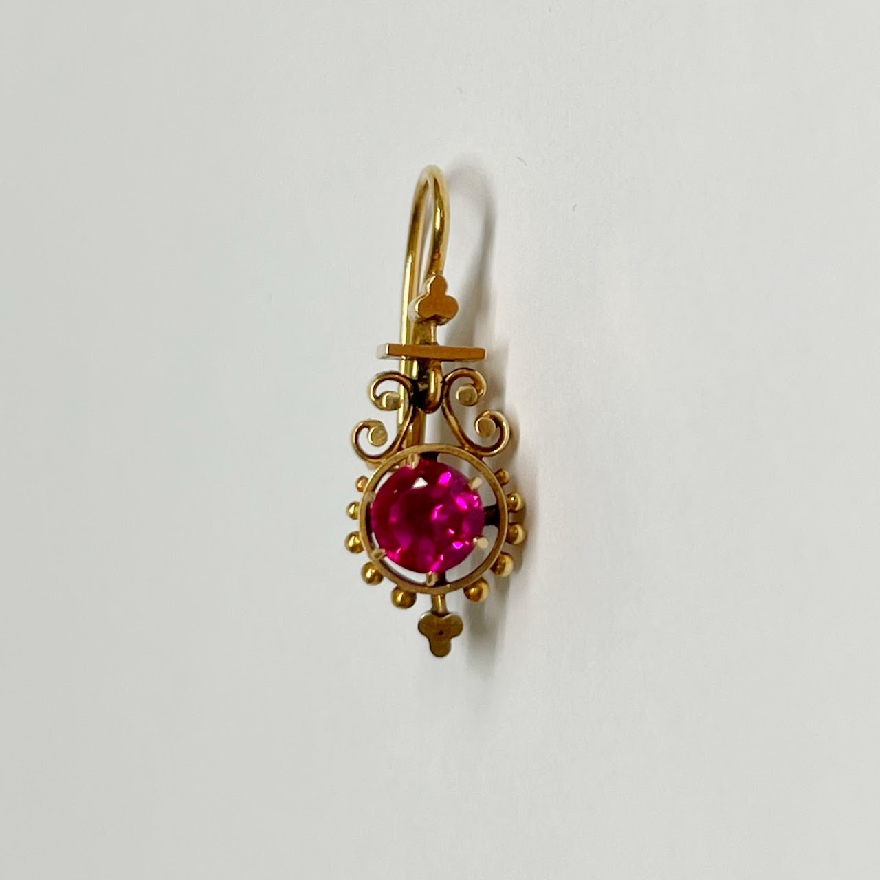 14K Gold and Ruby Earrings