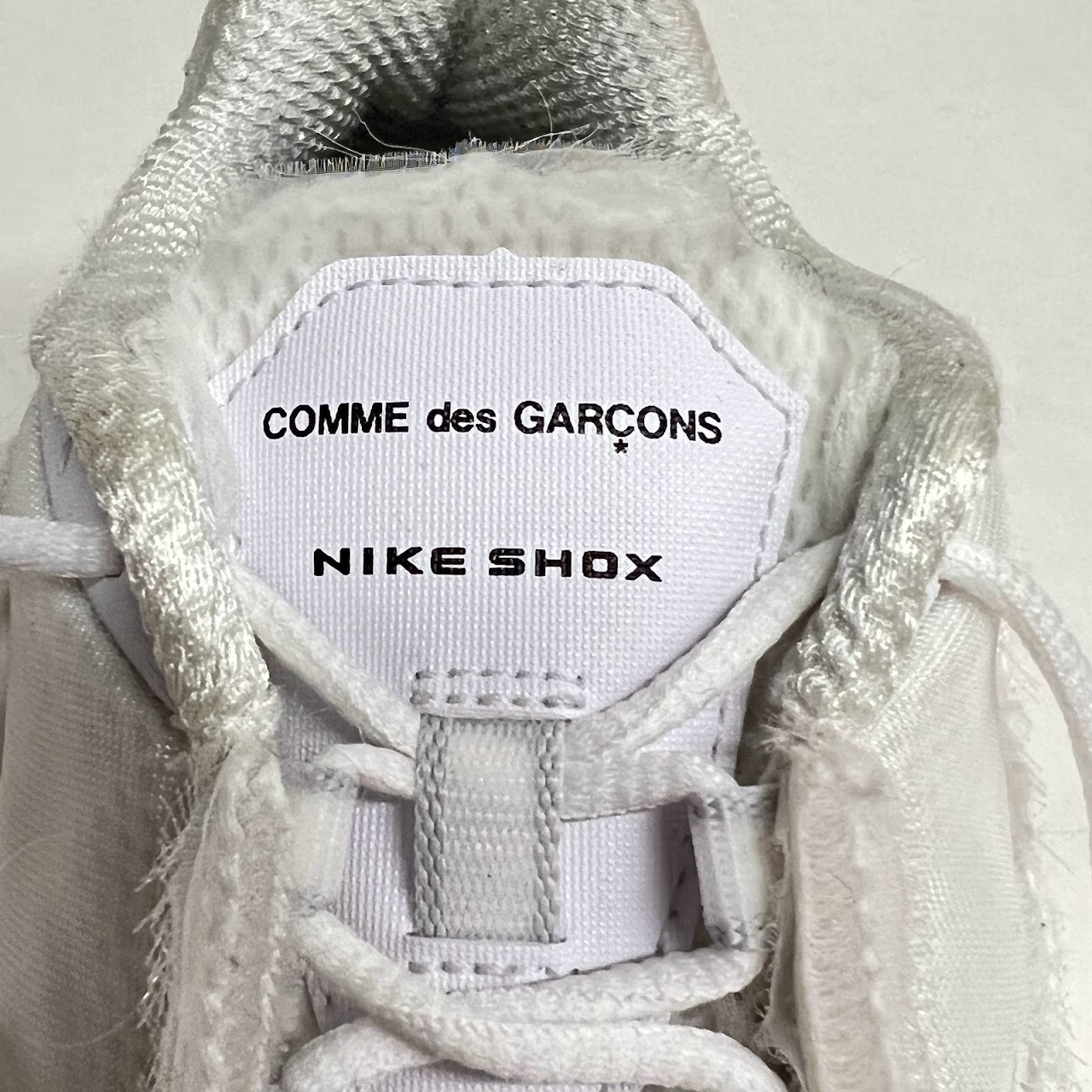 Comme des Garçons X Nike Homme Plus White Shox Sneakers