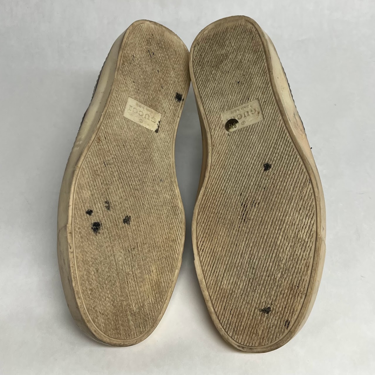 Gucci Suede Monogram Slip On