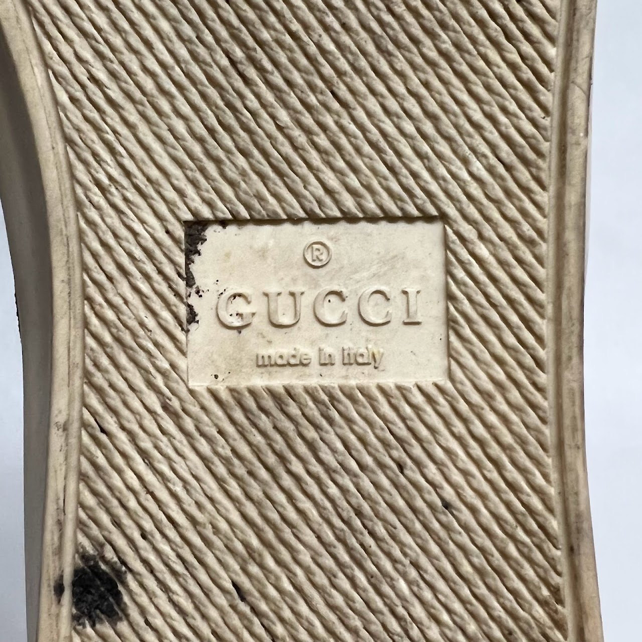 Gucci Suede Monogram Slip On