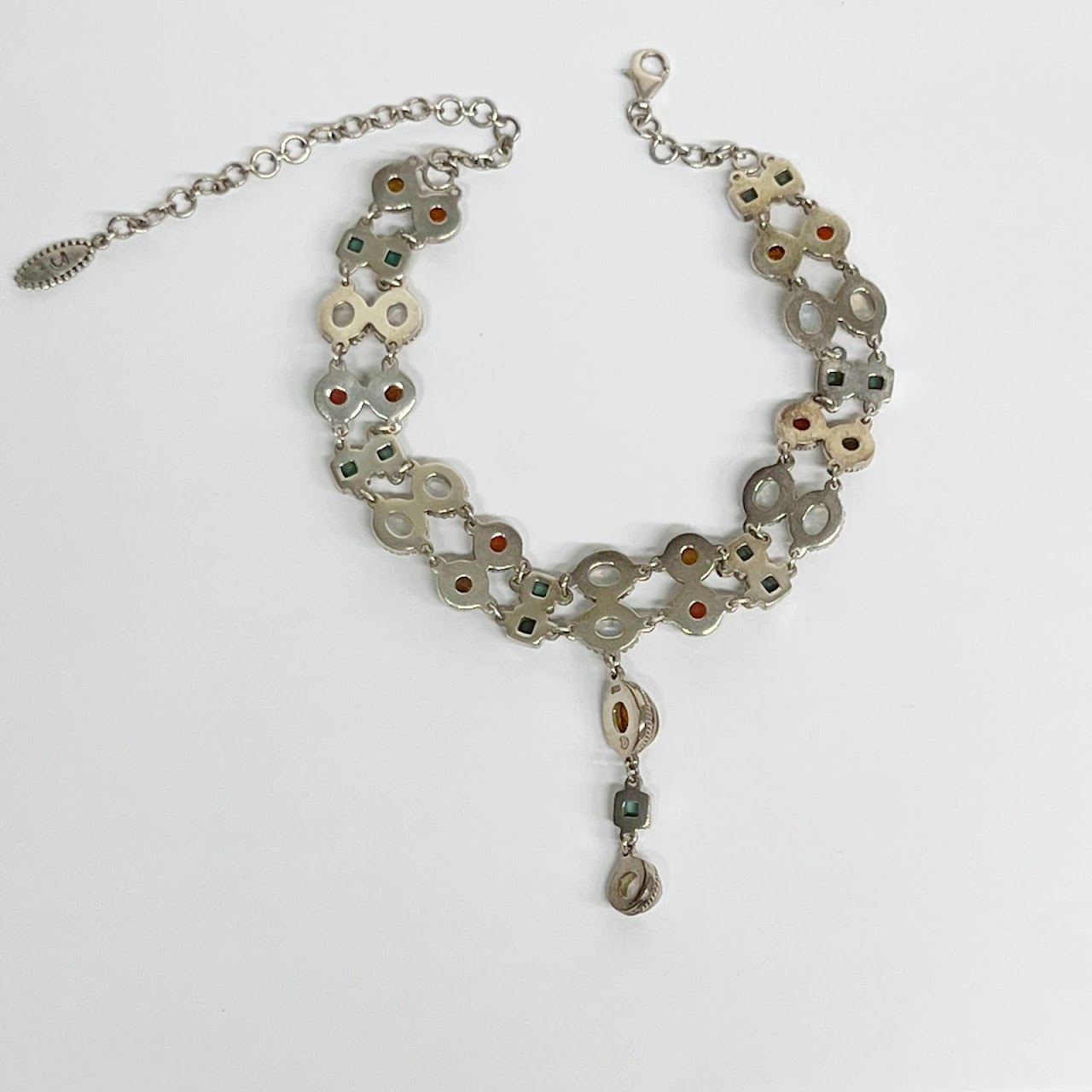 Sterling Silver and Multi Stone Necklace