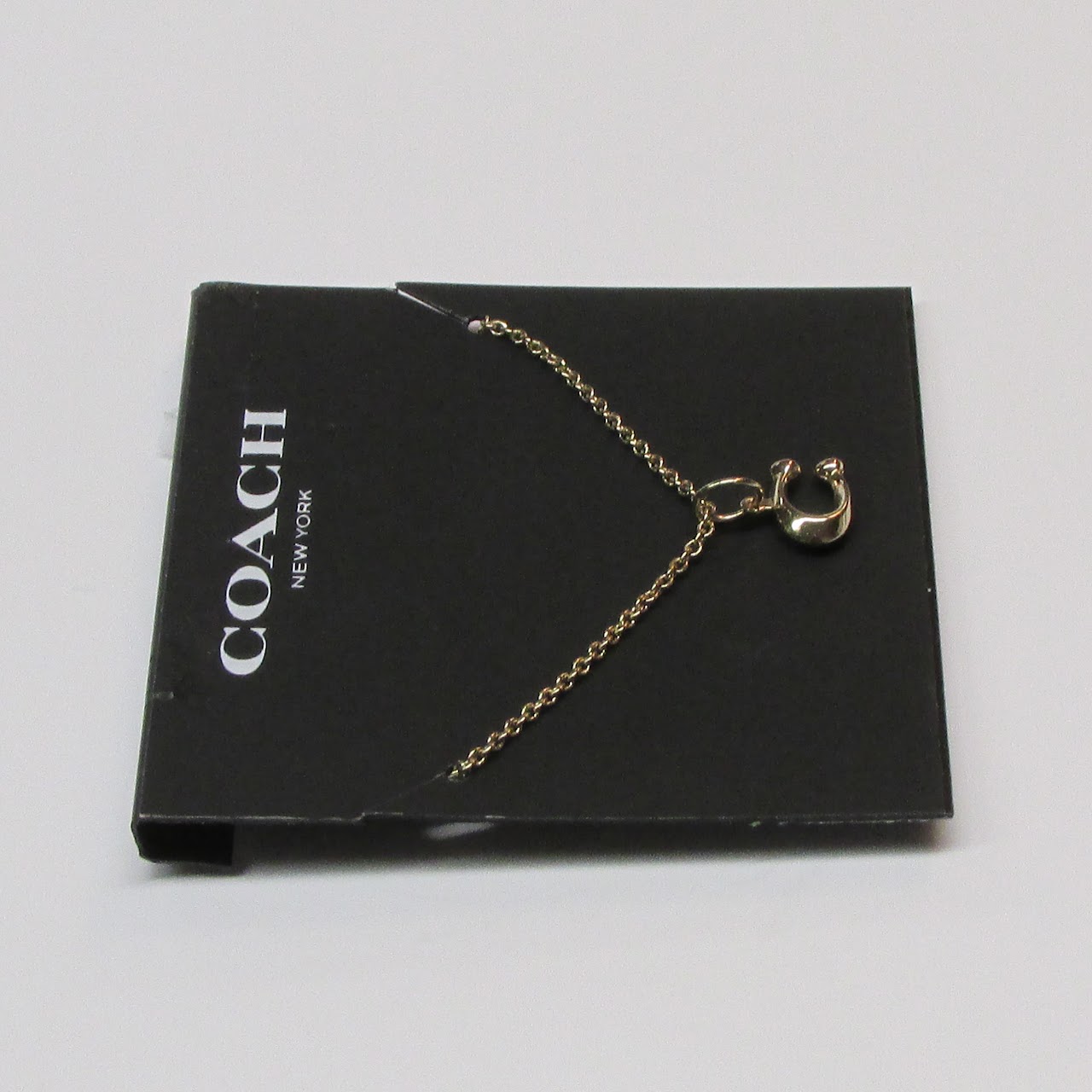 Coach 'C' logo Goldtone Necklace