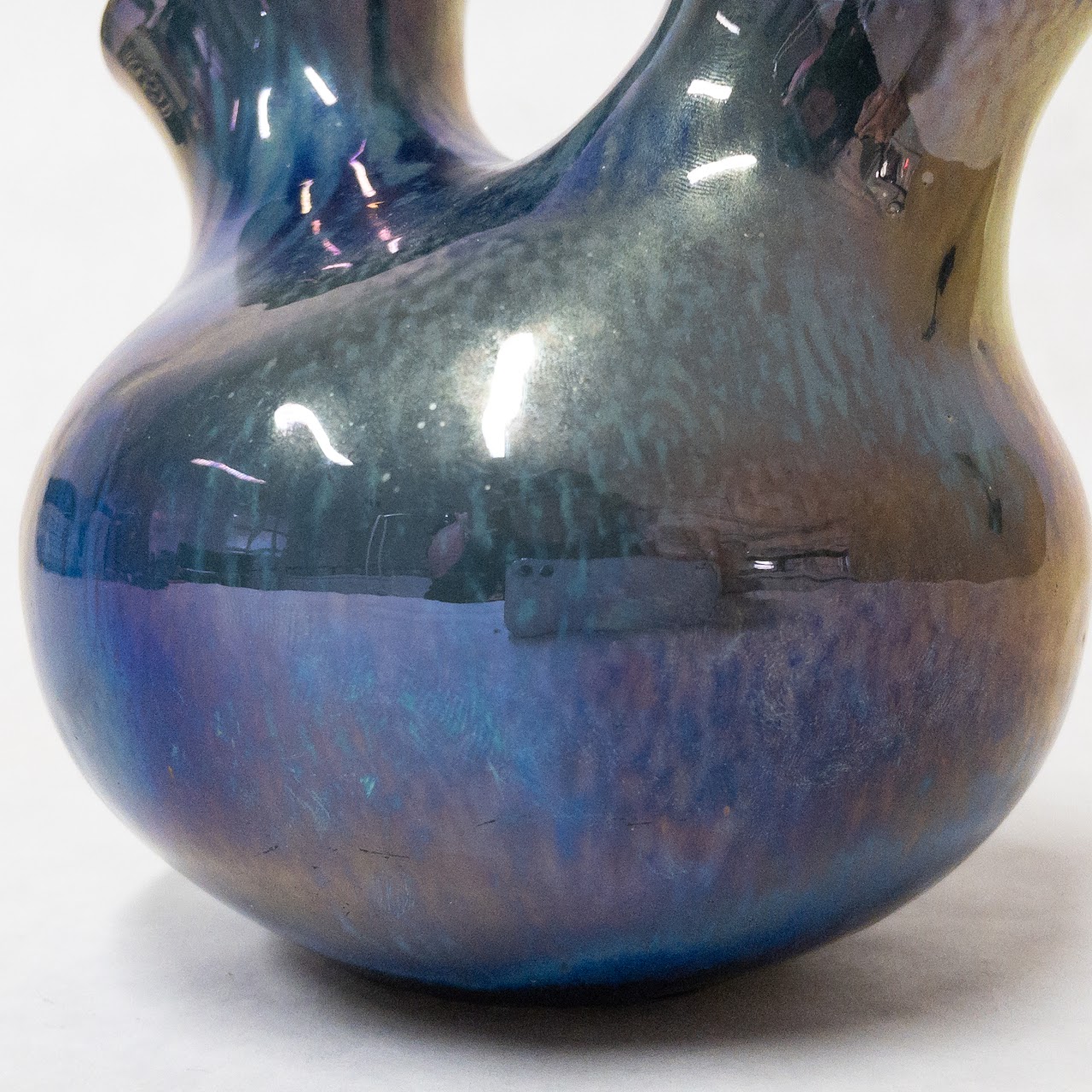 Signed Iridescent Wedding Vase