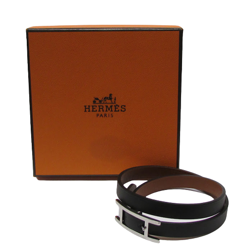 Hermes Leather Wrap Bracelet