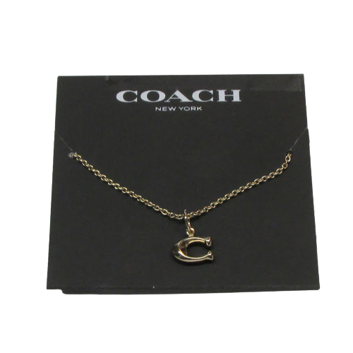 Coach 'C' logo Goldtone Necklace