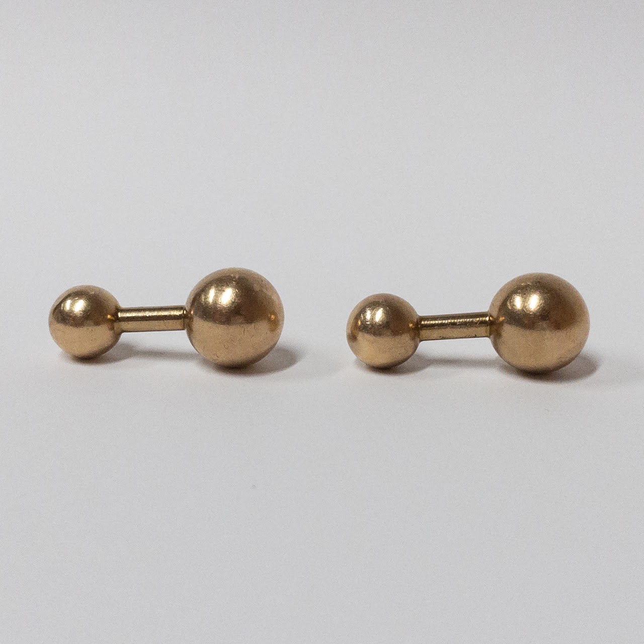 Cartier 14K Gold Barbell Cufflinks