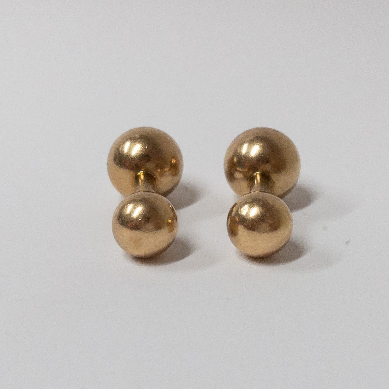 Cartier 14K Gold Barbell Cufflinks