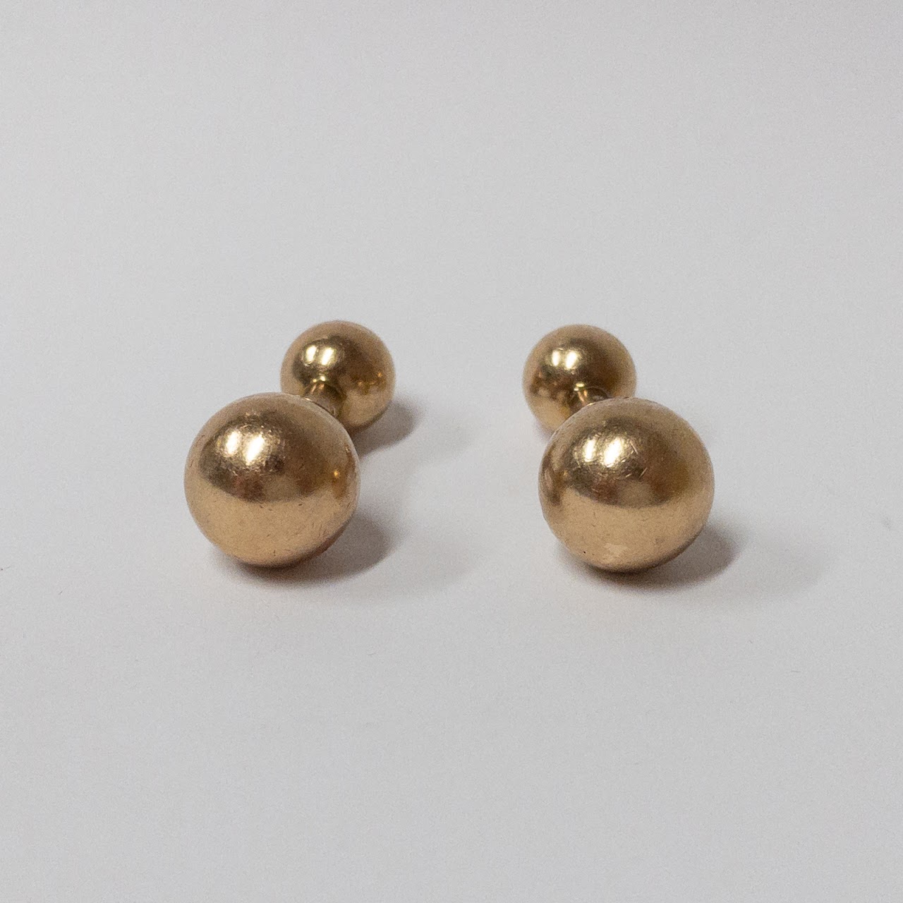 Cartier 14K Gold Barbell Cufflinks