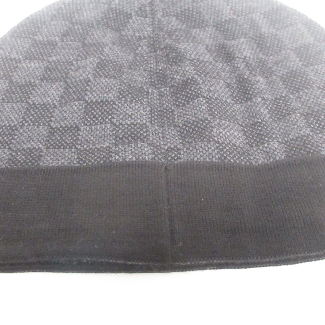 LOUIS VUITTON Wool Petit Damier Hat NM Graphite 700638
