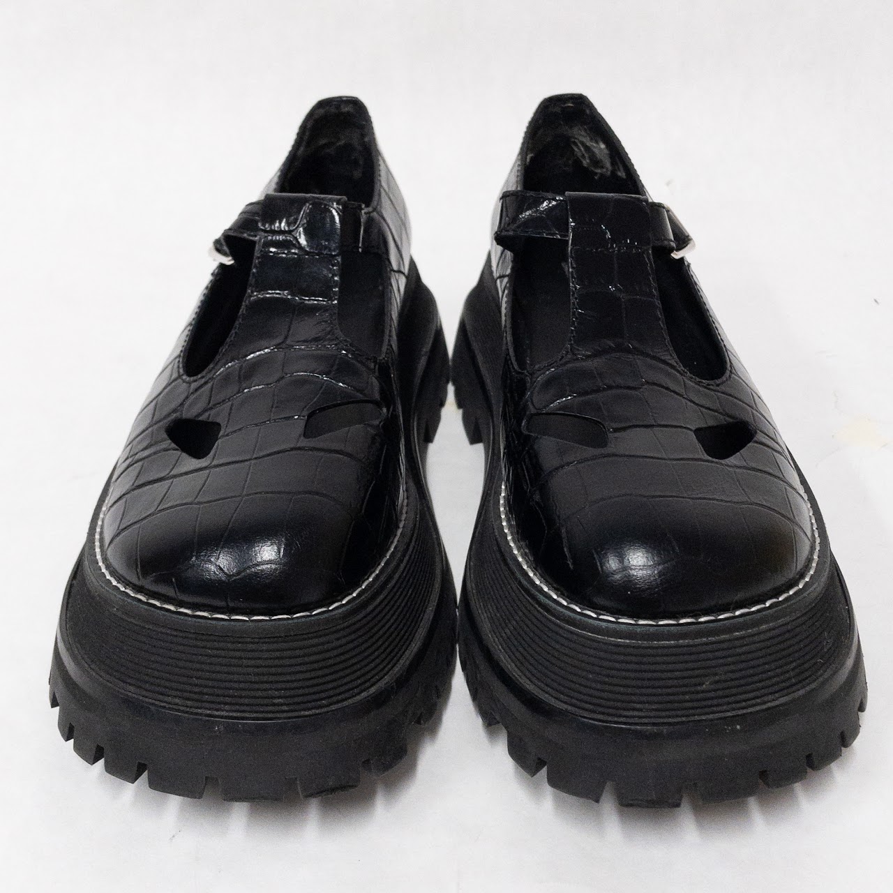 Burberry Black Aldwych T-bar School Shoes