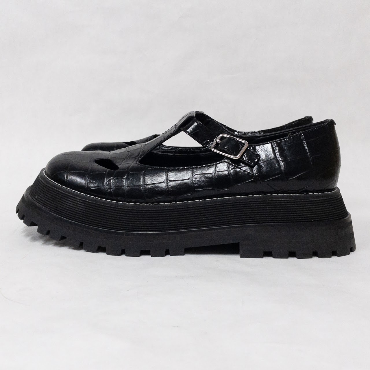 Burberry Black Aldwych T-bar School Shoes