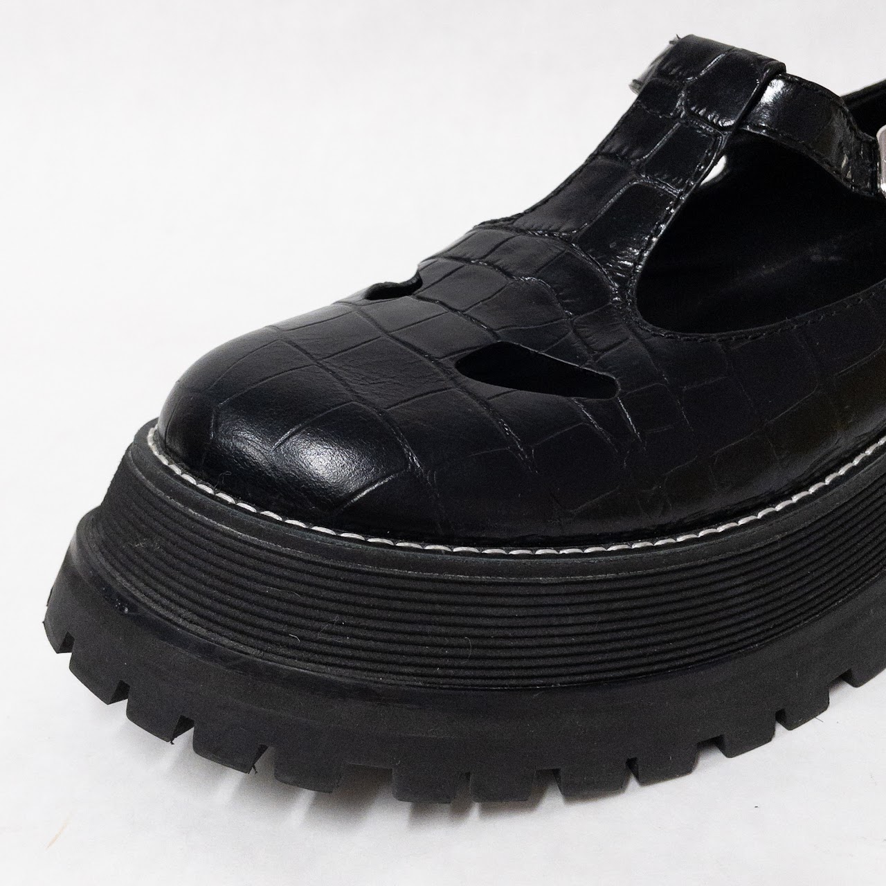 Burberry Black Aldwych T-bar School Shoes