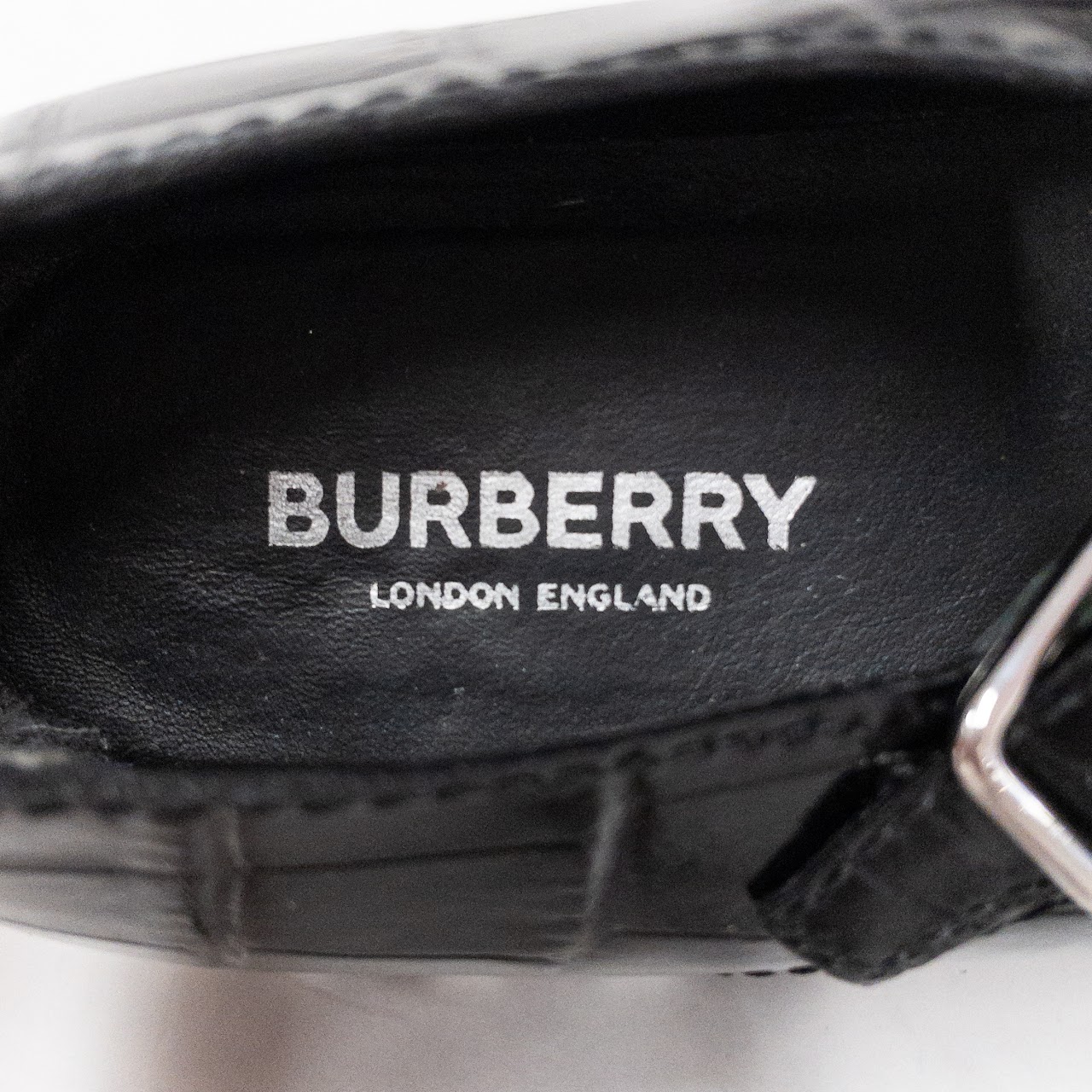 Burberry Black Aldwych T-bar School Shoes