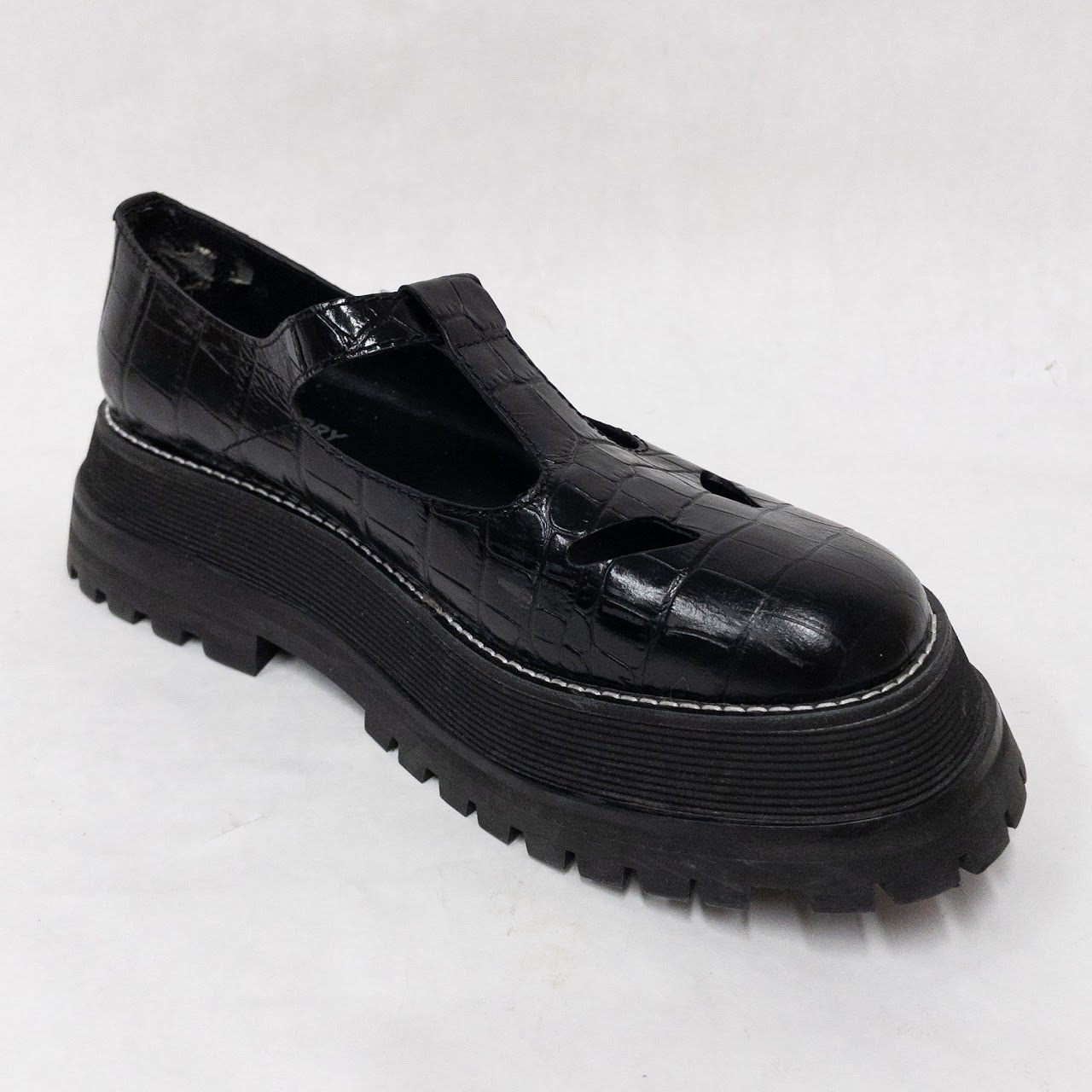 Burberry Black Aldwych T-bar School Shoes