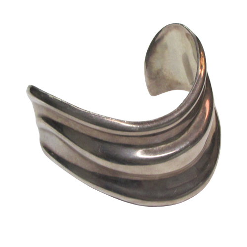 Sterling Silver Wave Cuff Bracelet