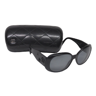 Chanel Black Camellia R/X Sunglasses