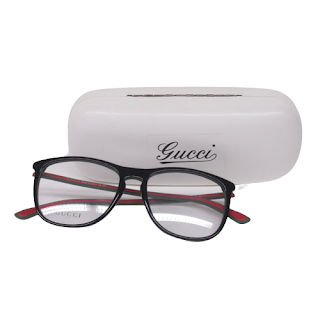 Gucci Striped Arm Eyeglasses