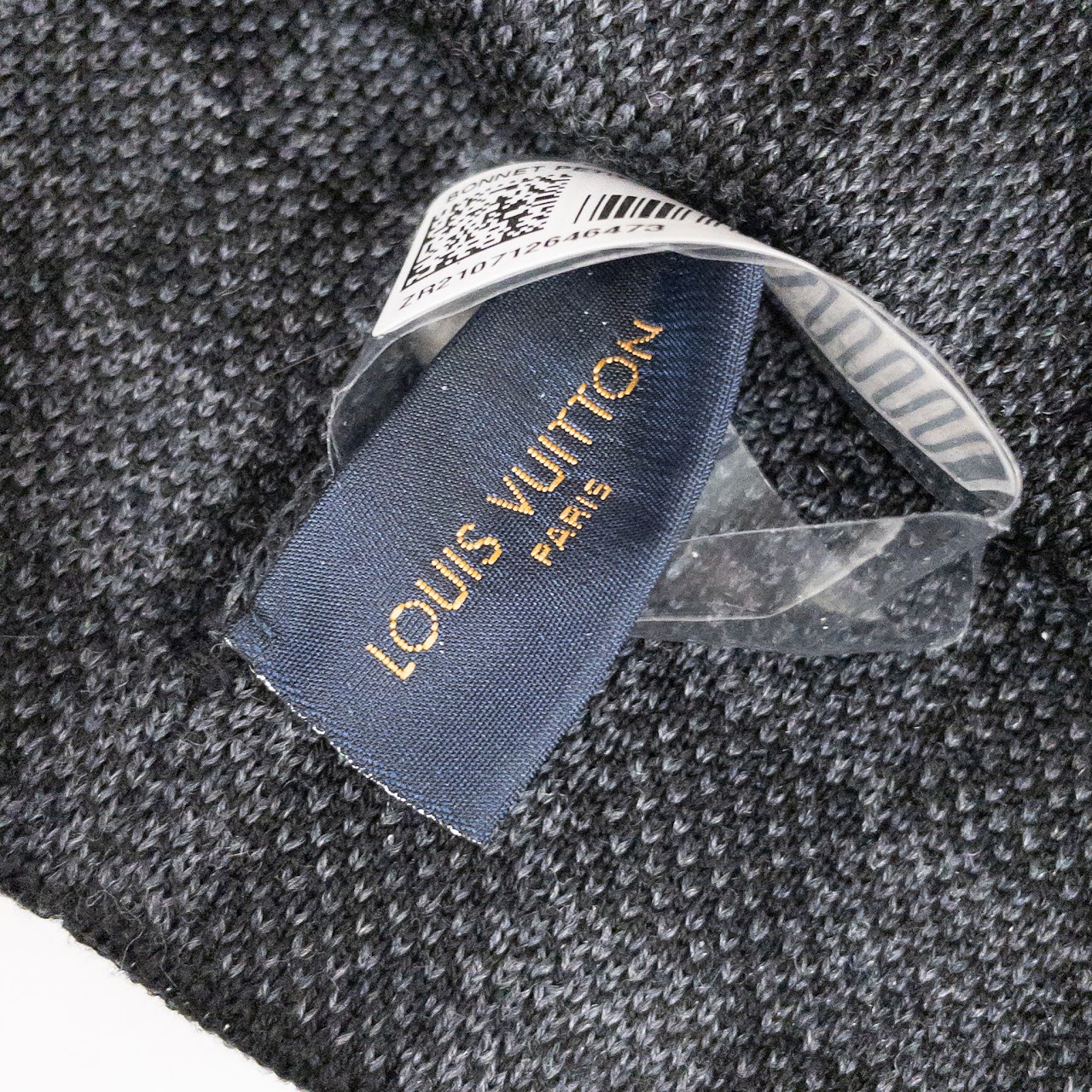 Louis Vuitton M70009 Wool Beanie Bonnet Petit Damier Graphite Gray