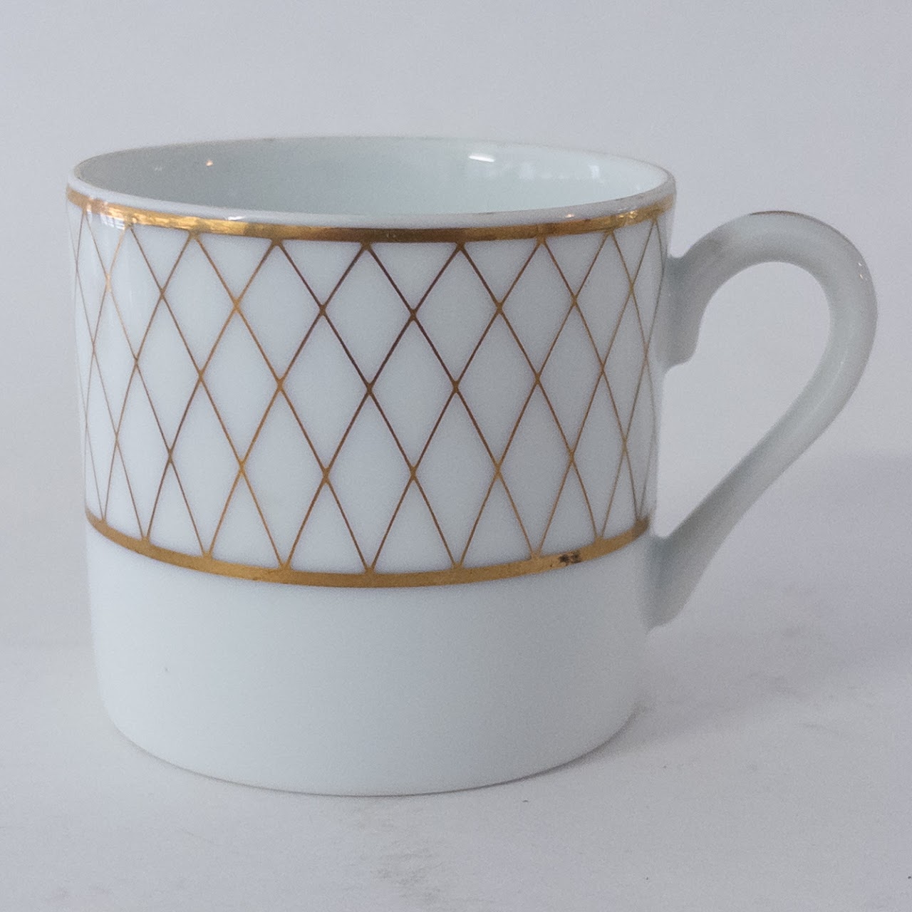 Tiffany & Co. Gold Lattice Porcelain Demitasse Set