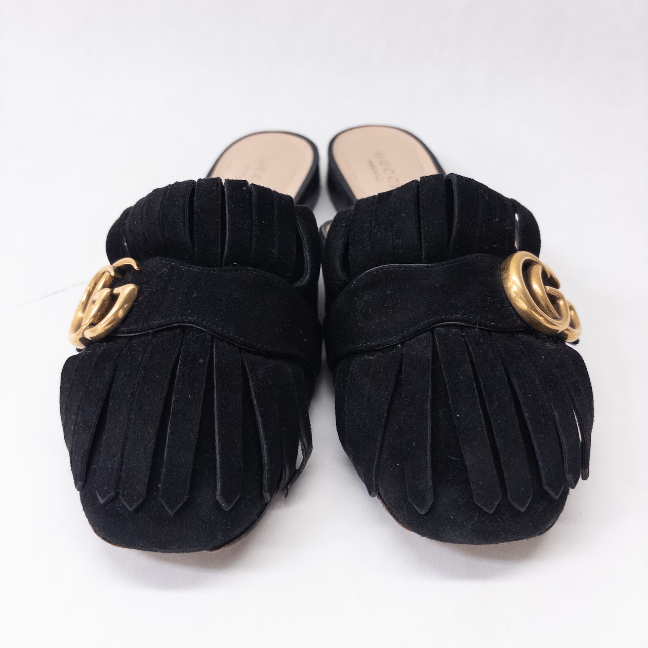 Gucci GG Suede Marmont Slides