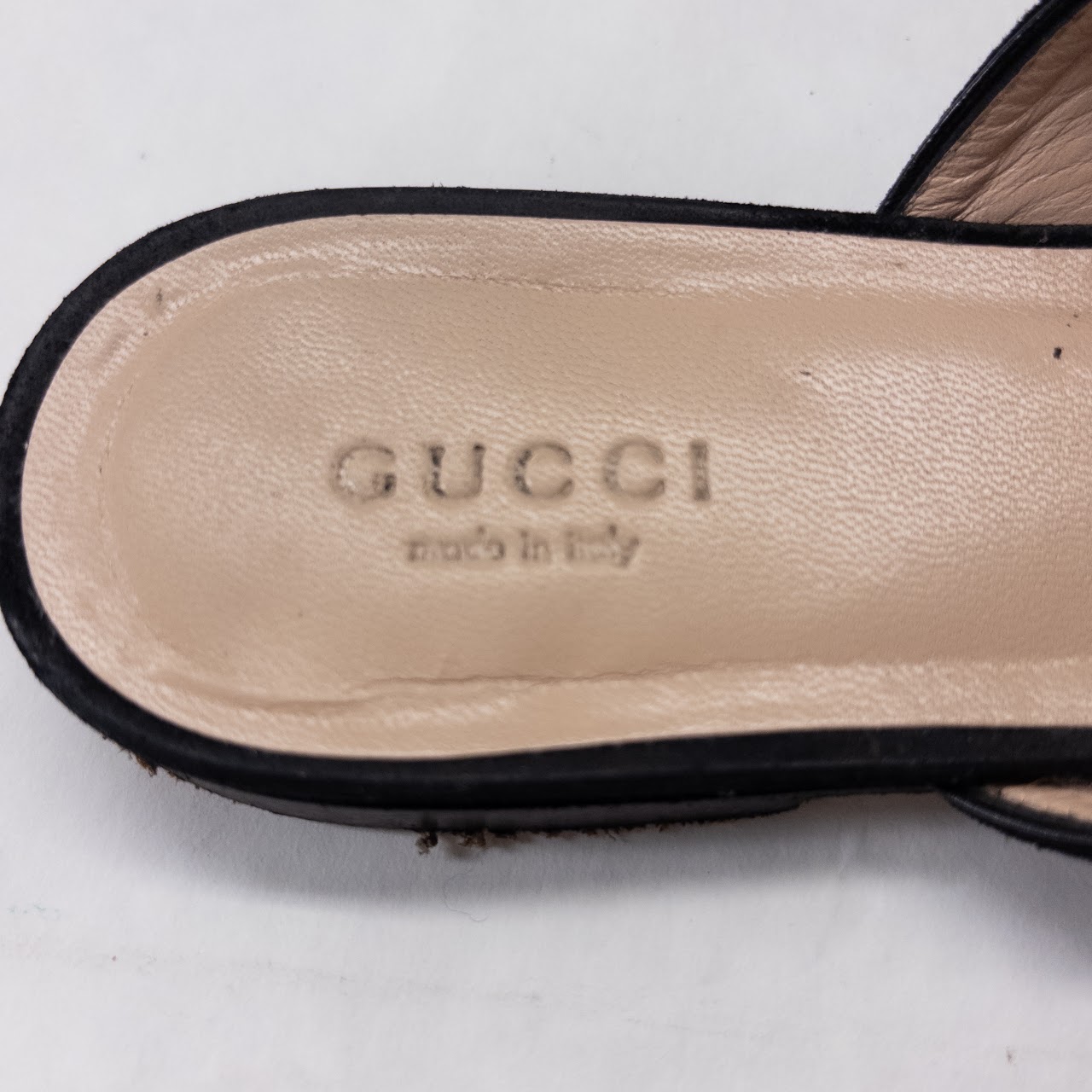 Gucci GG Suede Marmont Slides