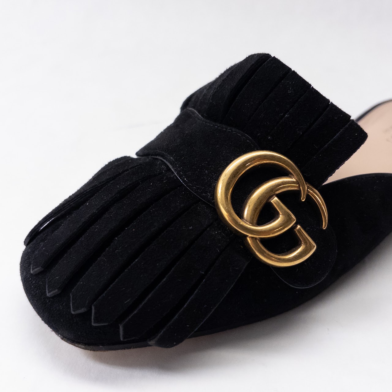 Gucci GG Suede Marmont Slides