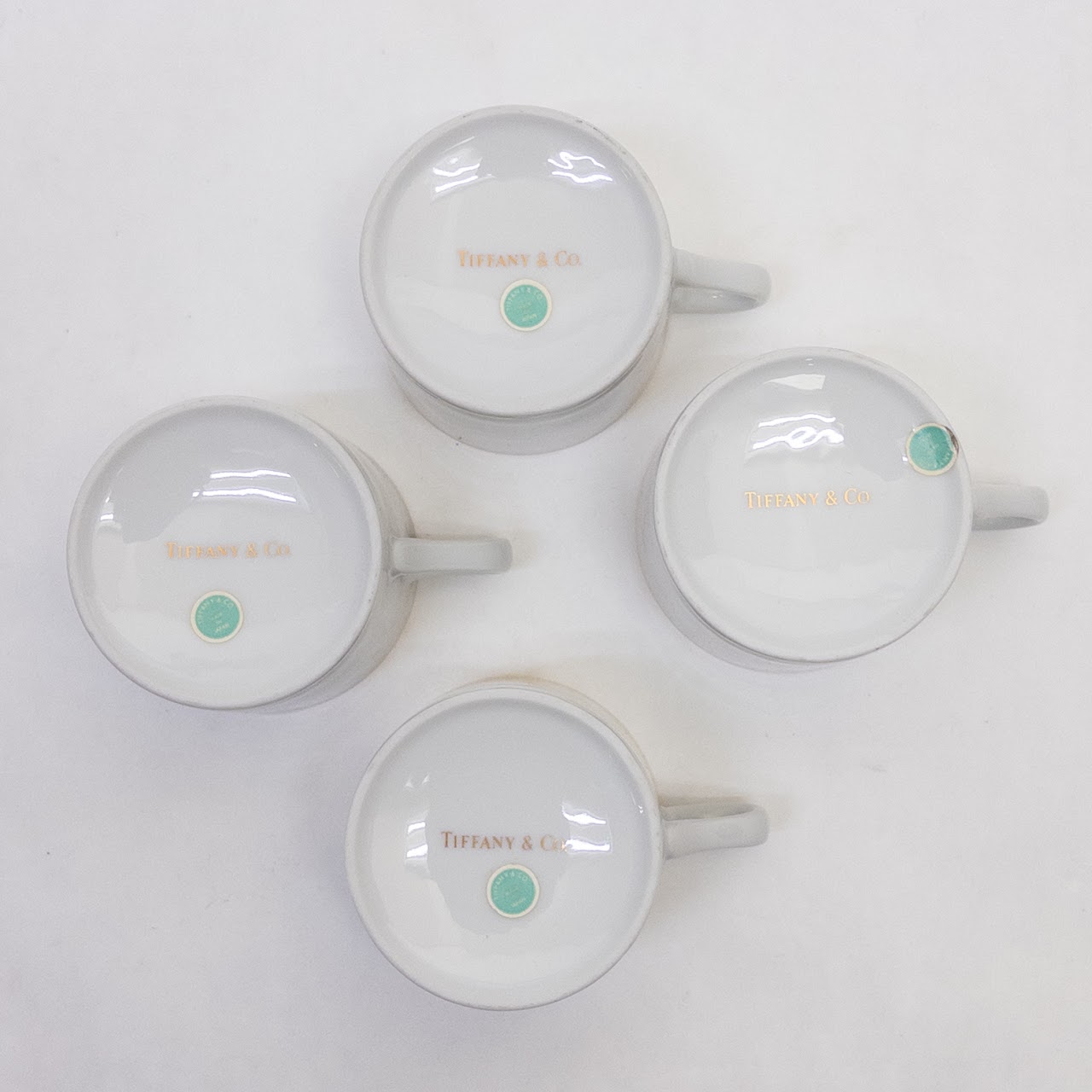 Tiffany & Co. Demitasse Cup & Saucer Set For Four