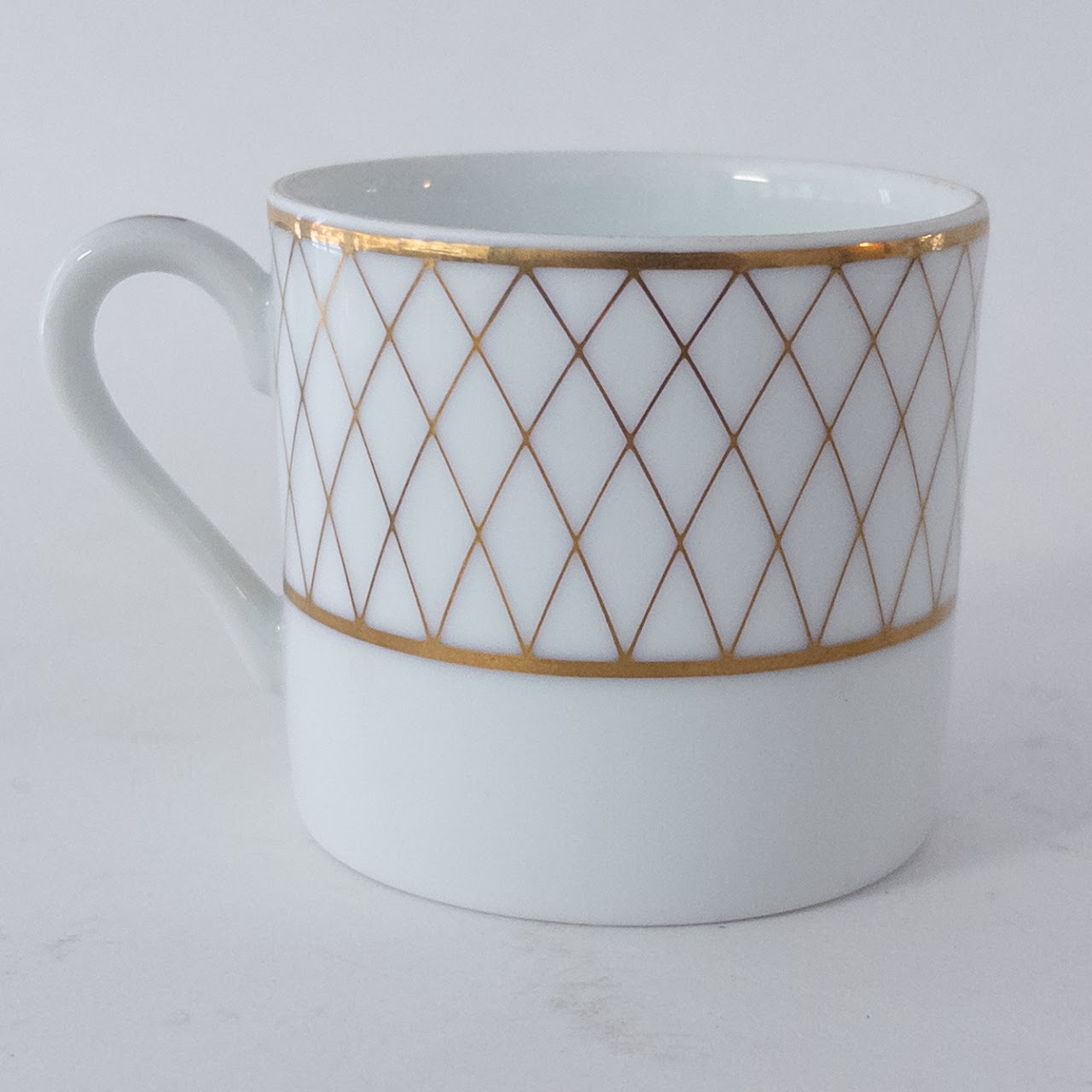 Tiffany & Co. Gold Lattice Porcelain Demitasse Set