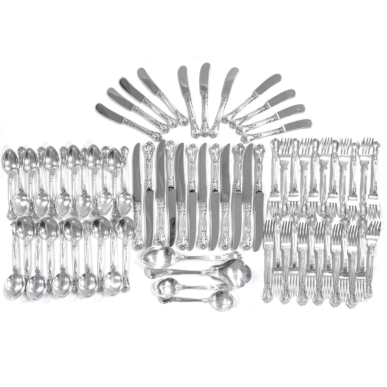 Gorham Sterling Silver Flatware Service for Eleven