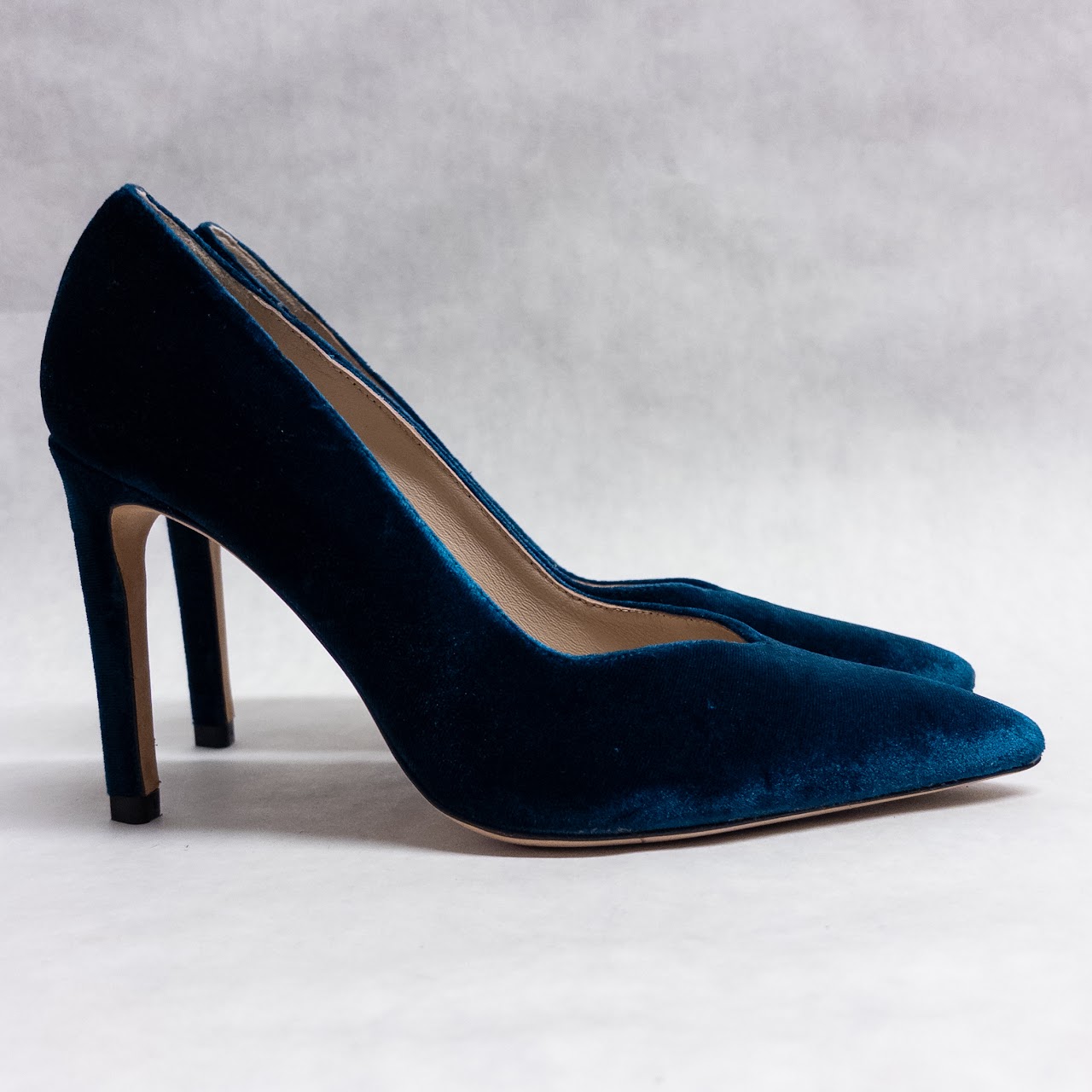 Sandro Teal Velvet Pumps