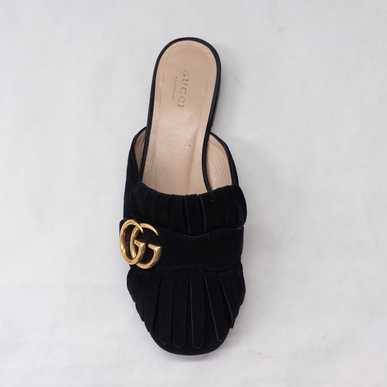 Gucci GG Suede Marmont Slides