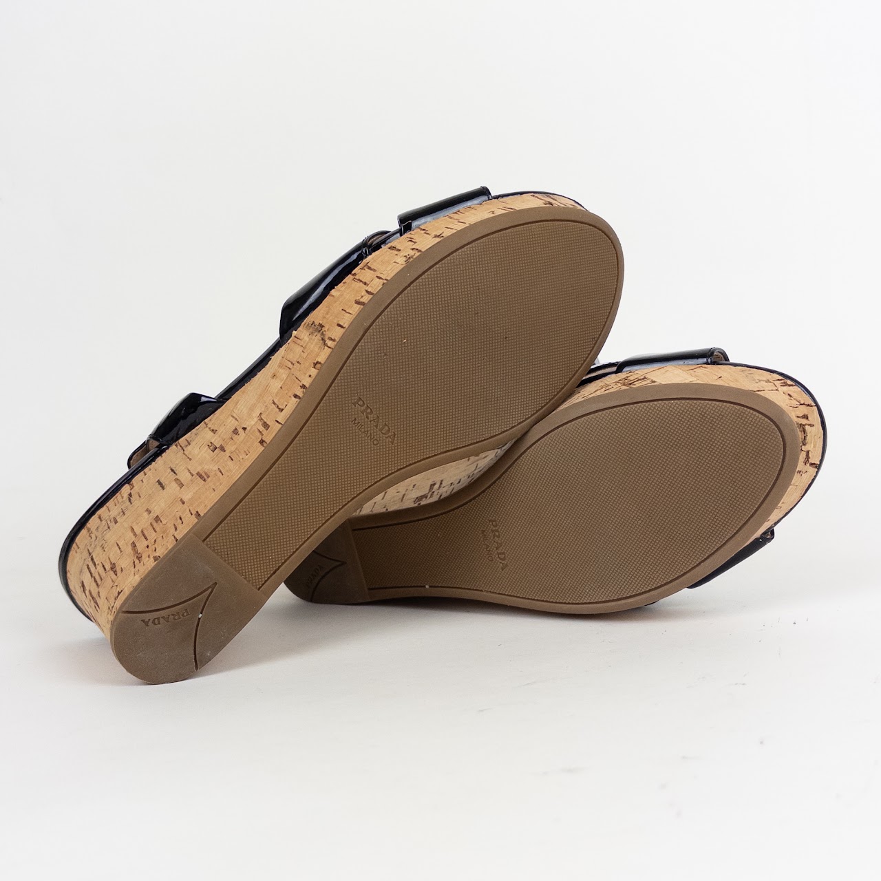 Prada Patent Leather Slingback Sandals