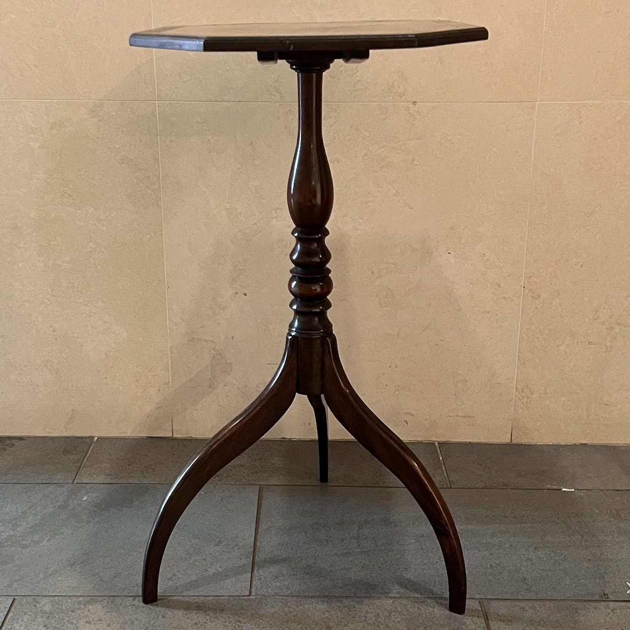 Early 20th C. Mahogany Octagonal Tilt-Top Accent Table