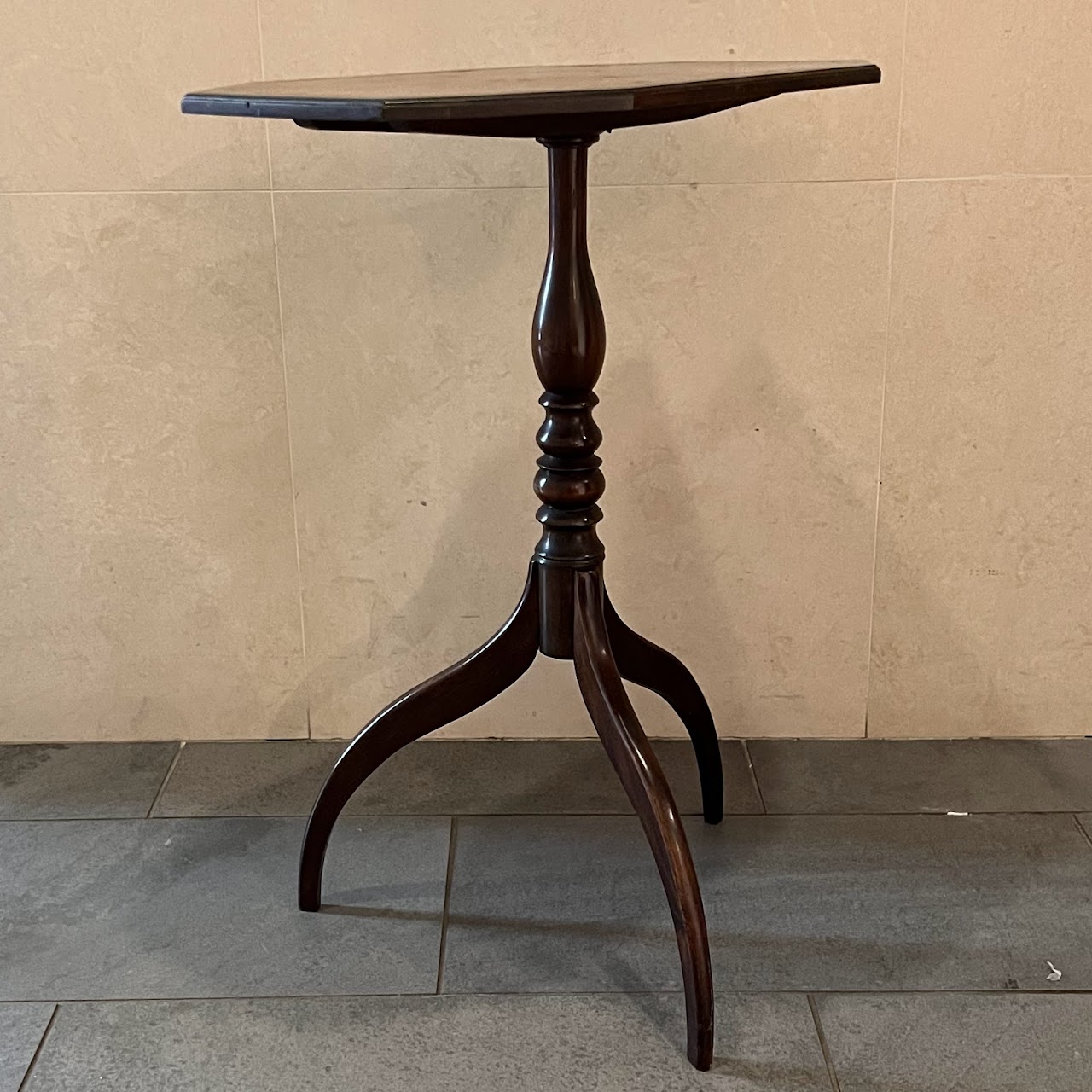 Early 20th C. Mahogany Octagonal Tilt-Top Accent Table