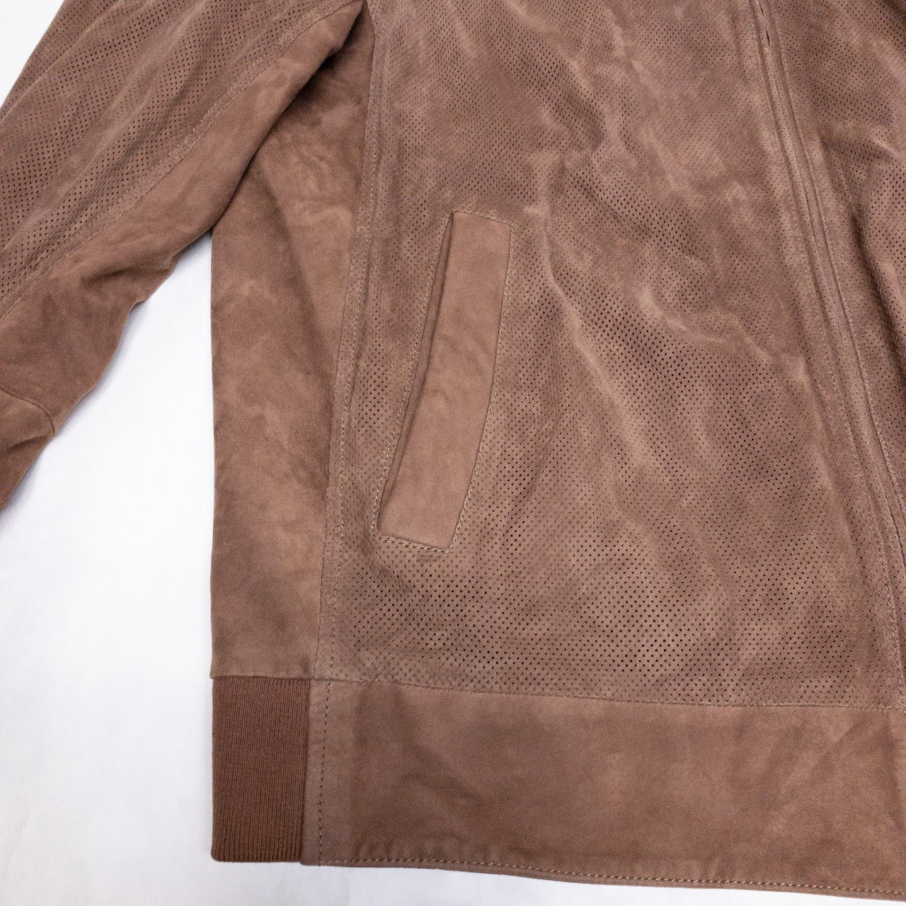 Brunello Cucinelli Suede Bomber Jacket