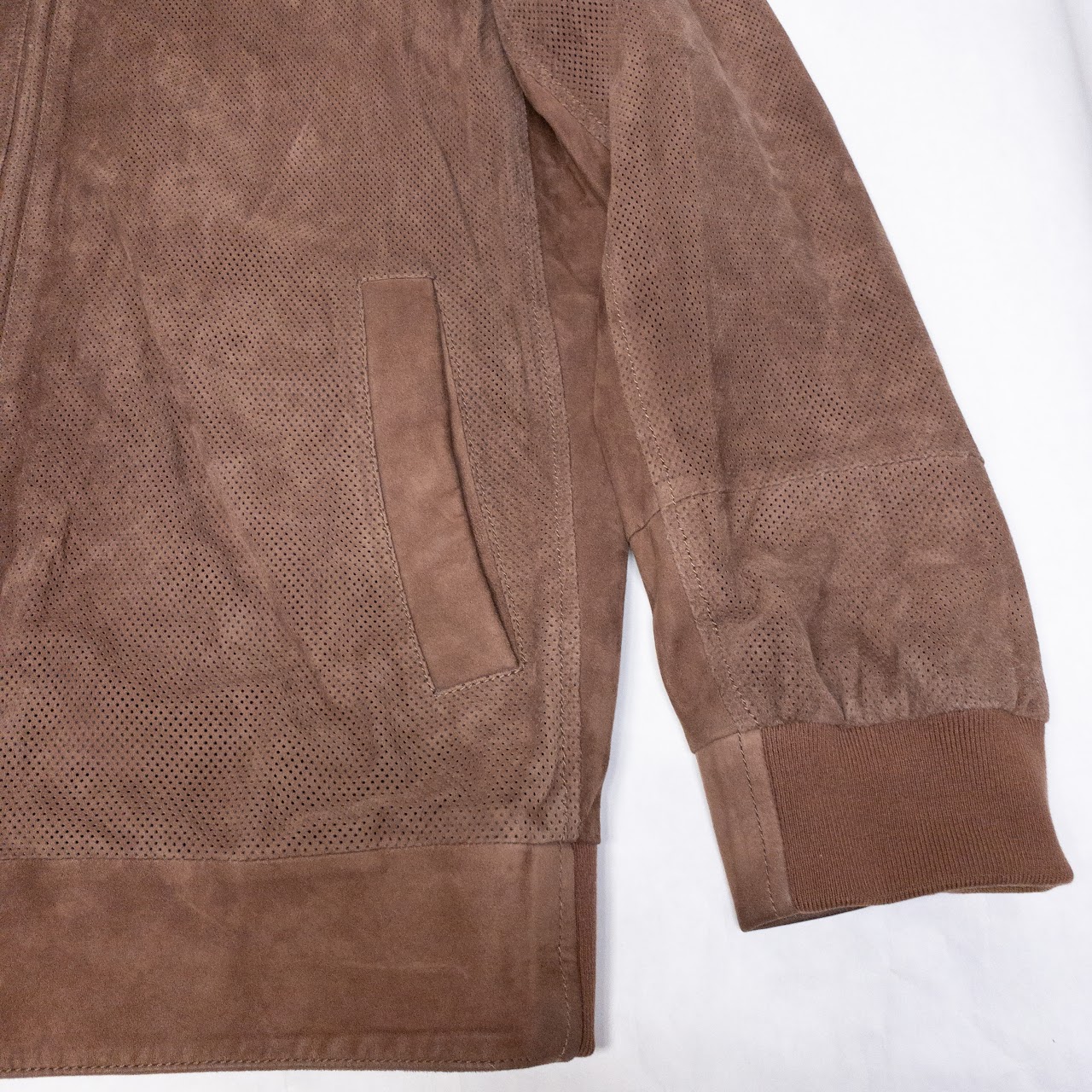 Brunello Cucinelli Suede Bomber Jacket