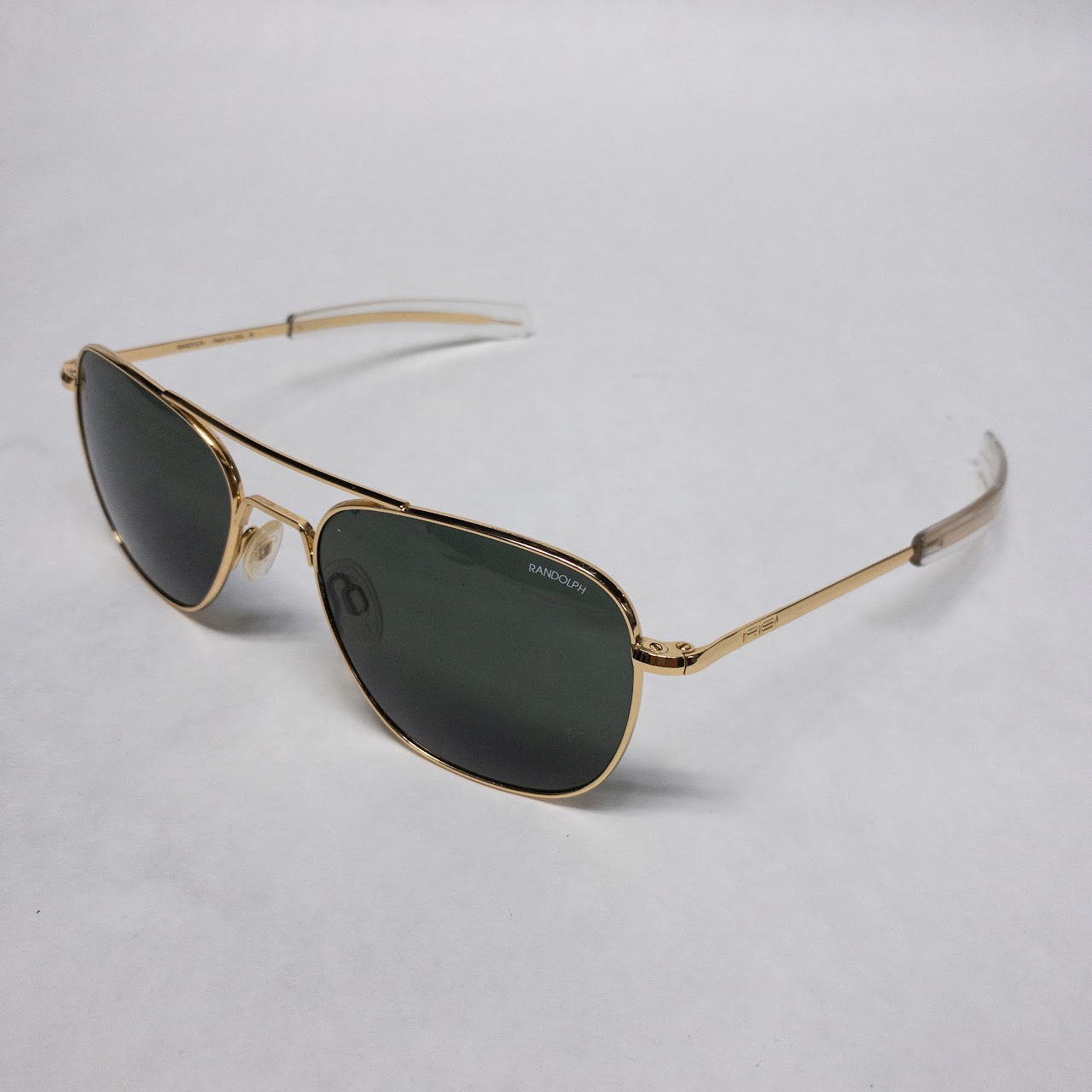 Randolph Brass Aviator Sunglasses