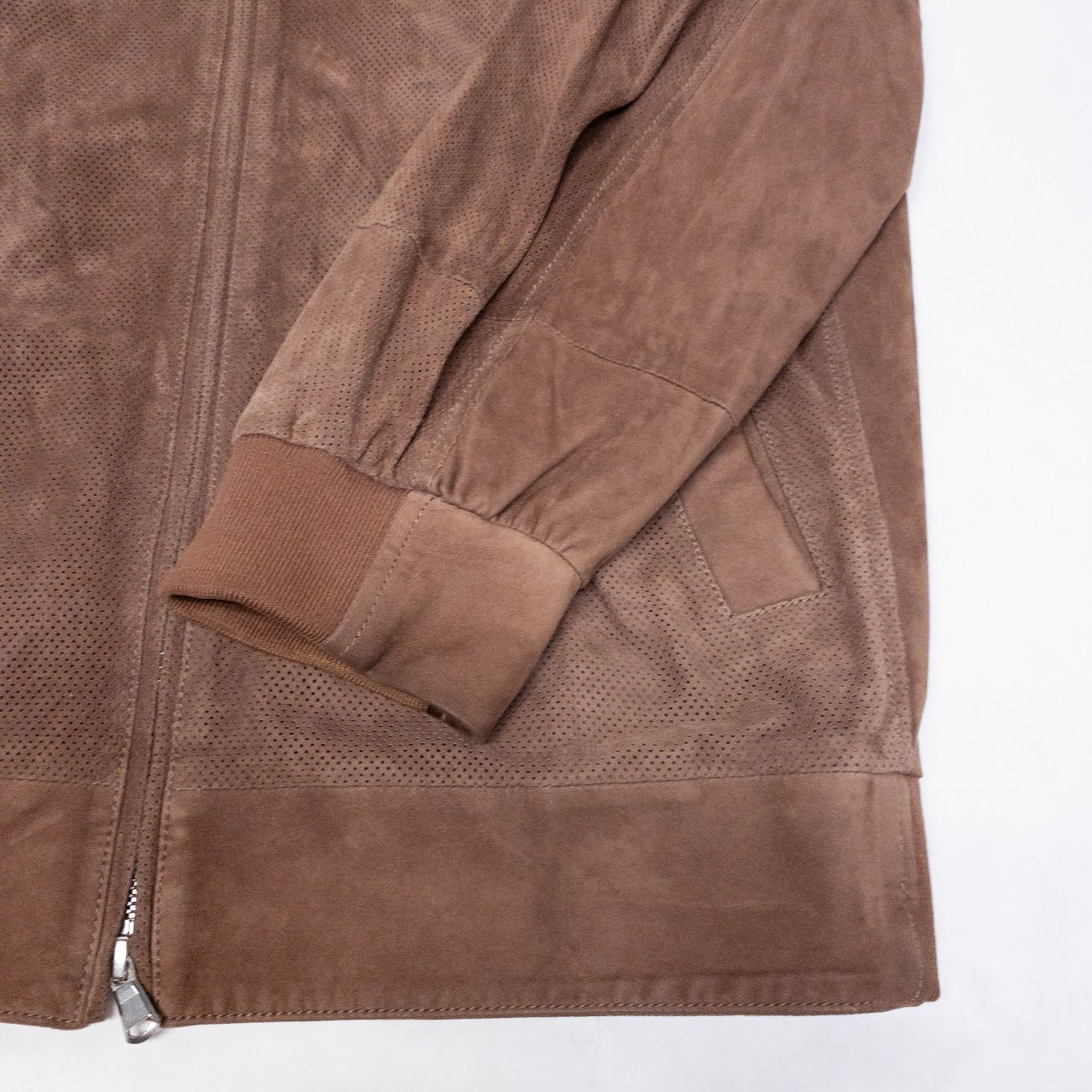 Brunello Cucinelli Suede Bomber Jacket