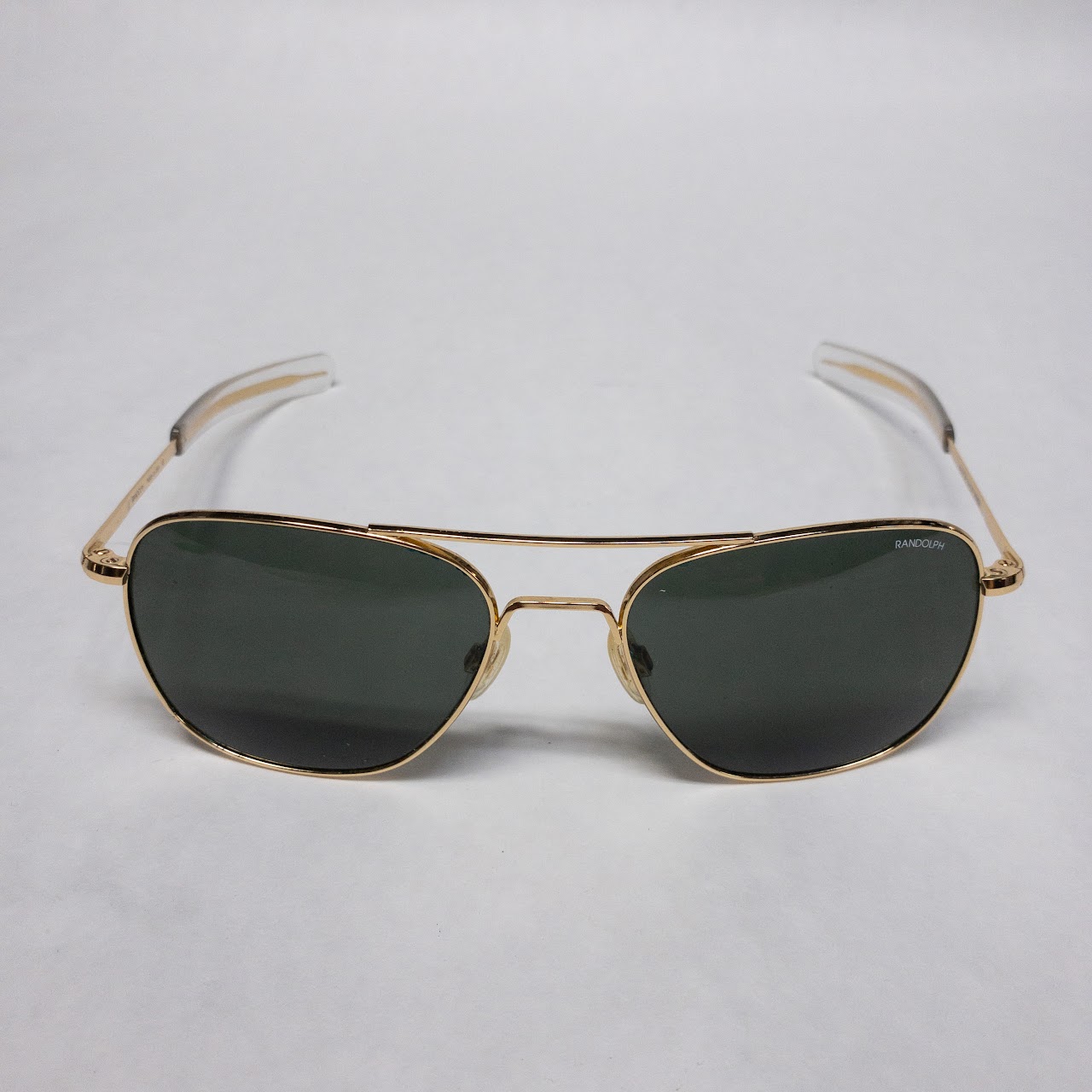 Randolph Brass Aviator Sunglasses