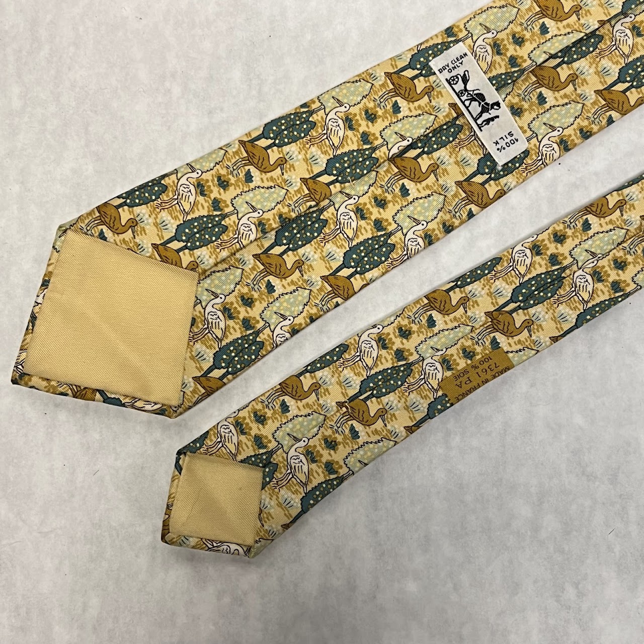 Hermès Stork Patterned Tie