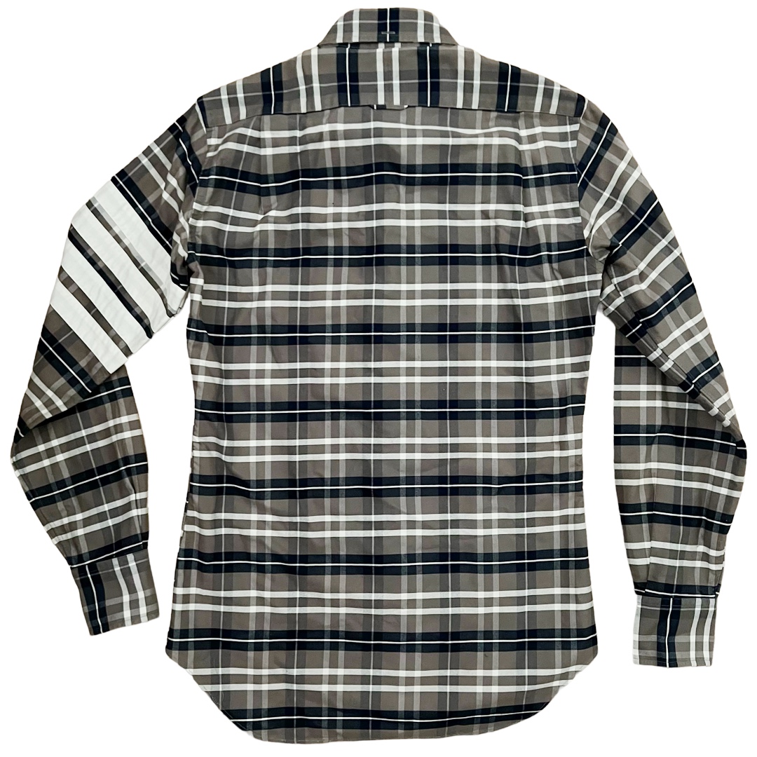 Thom Browne 4-Bar Plaid Shirt