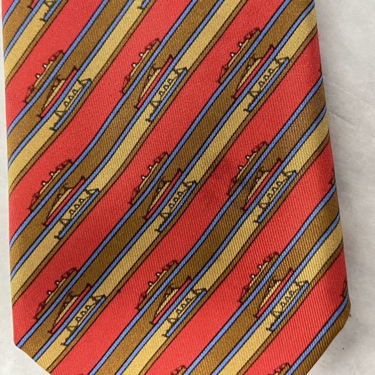 Hermès Nautical Patterned Skinny Tie