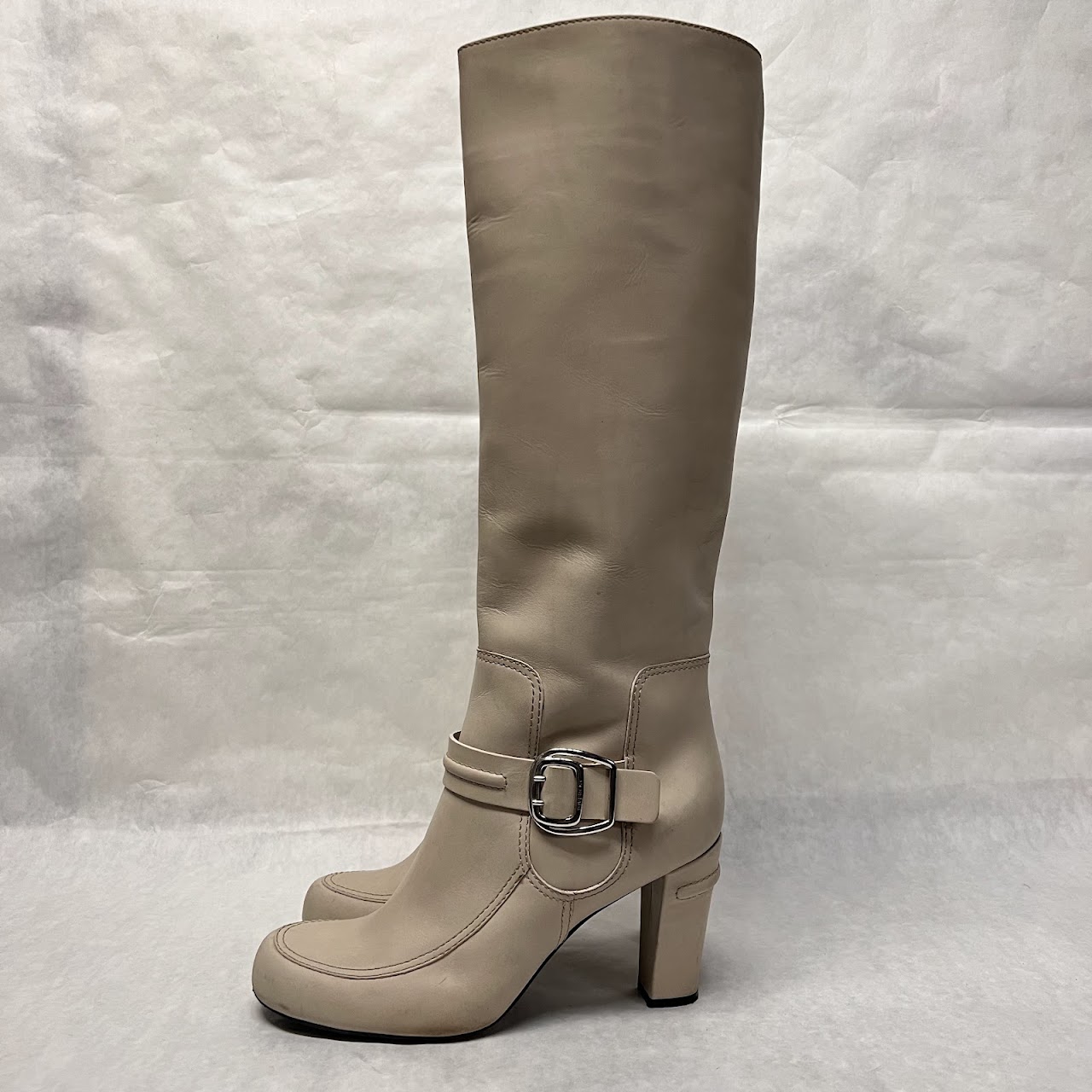 Givenchy Ivory Leather  Boots