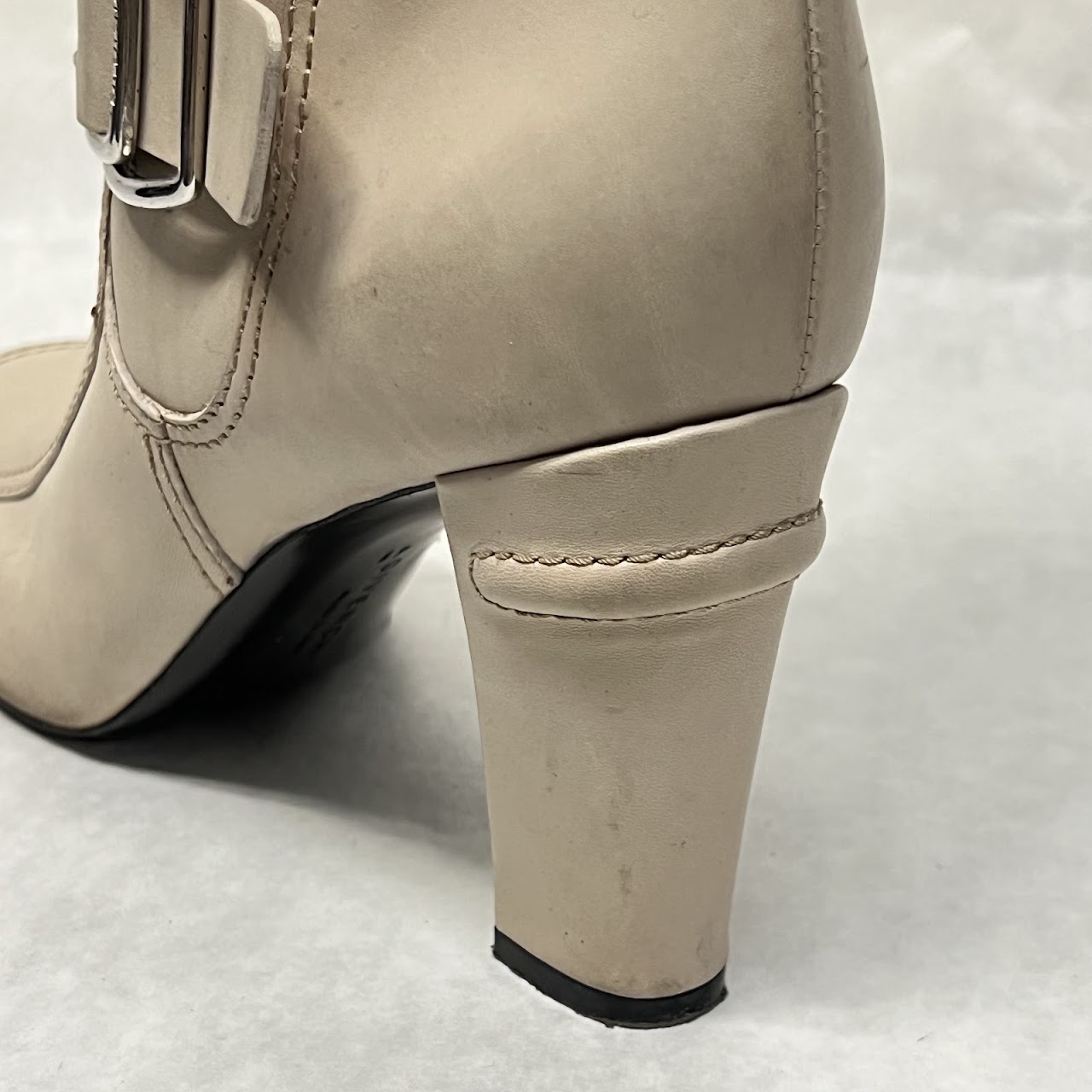 Givenchy Ivory Leather  Boots