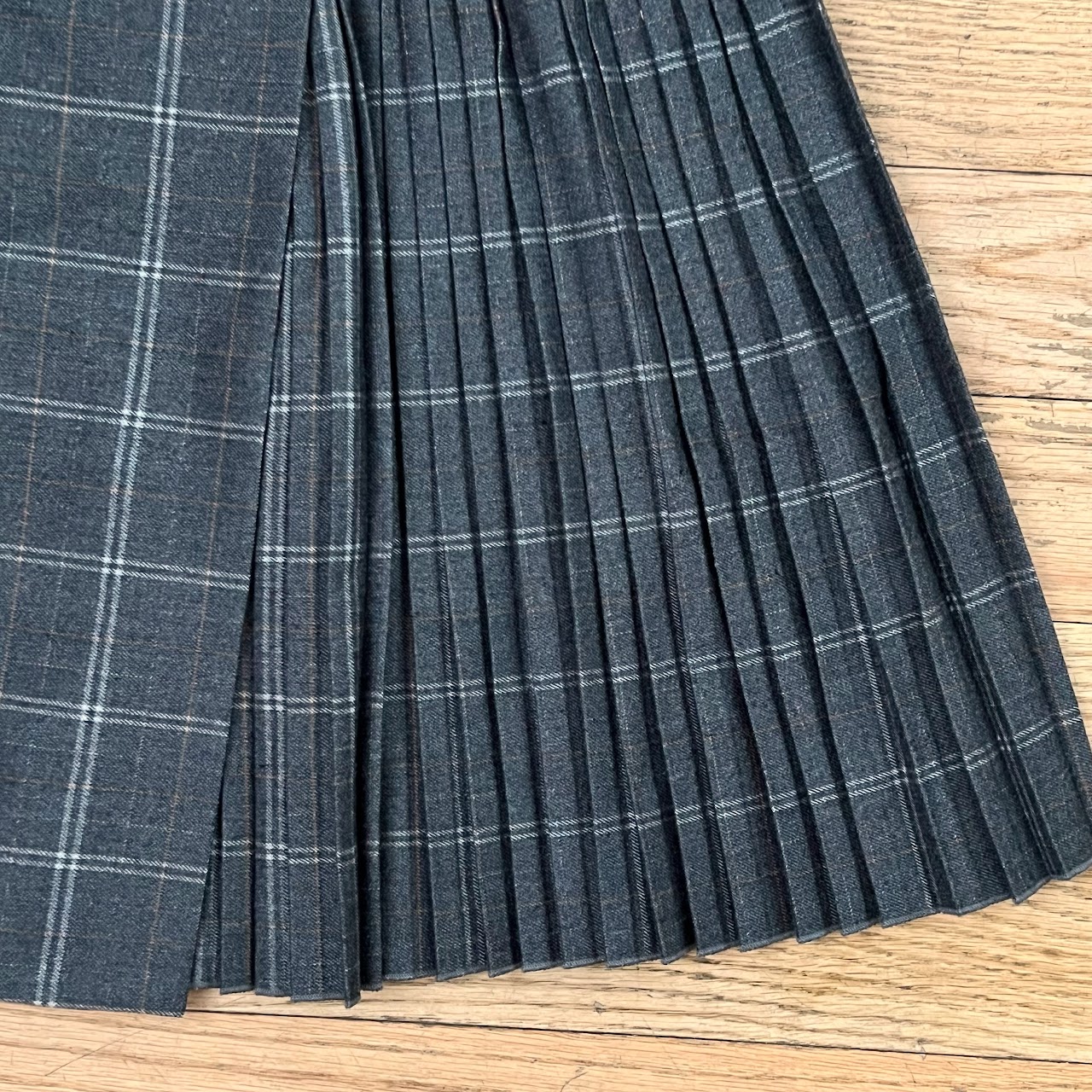 Christian Dior Pleated Plaid Skirt