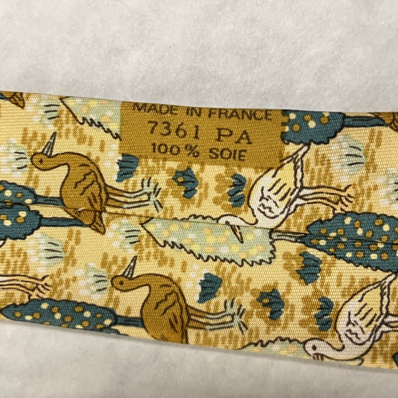 Hermès Stork Patterned Tie