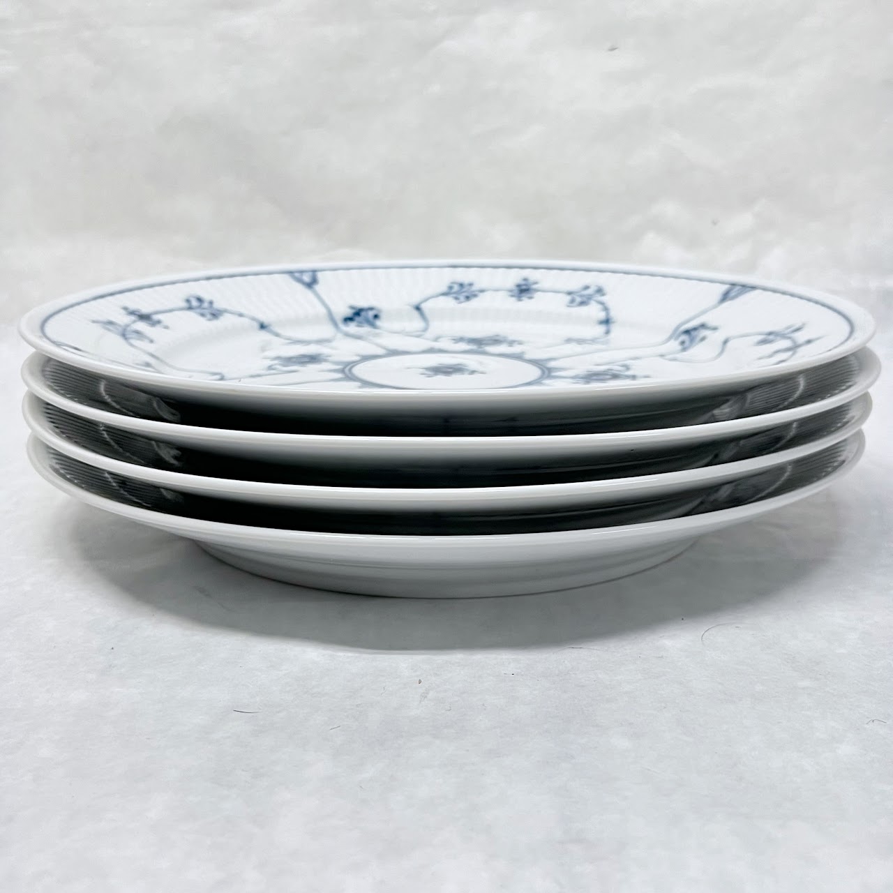 Royal Copenhagen 27cm Blue Fluted Plain Dinner Plate Set